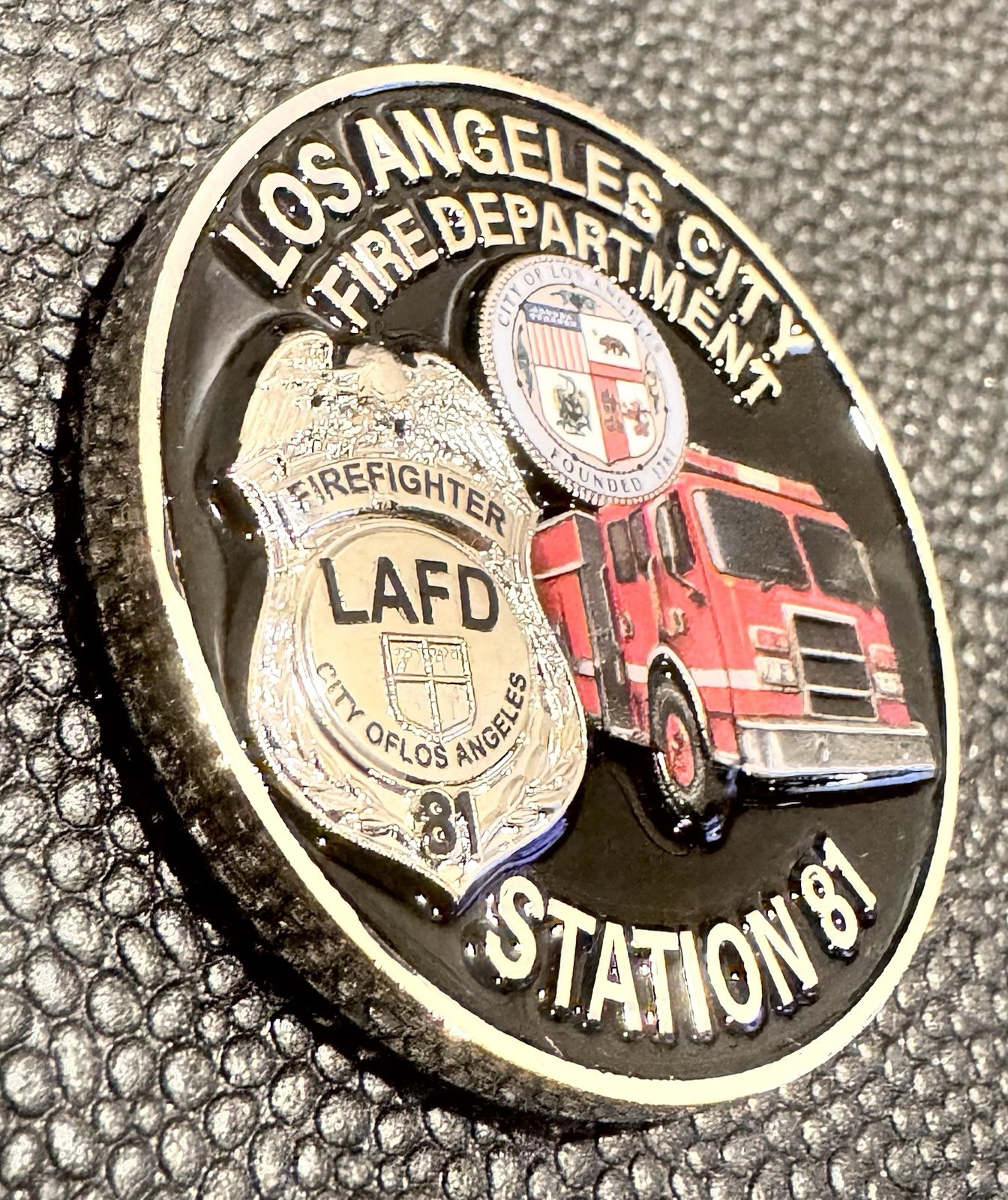 LAFD Challenge Coin LOS ANGELES FIRE DEPARTMENT Station 81 LAFD Challenge Coin LOS ANGELES FIRE DEPARTMENT Station 81