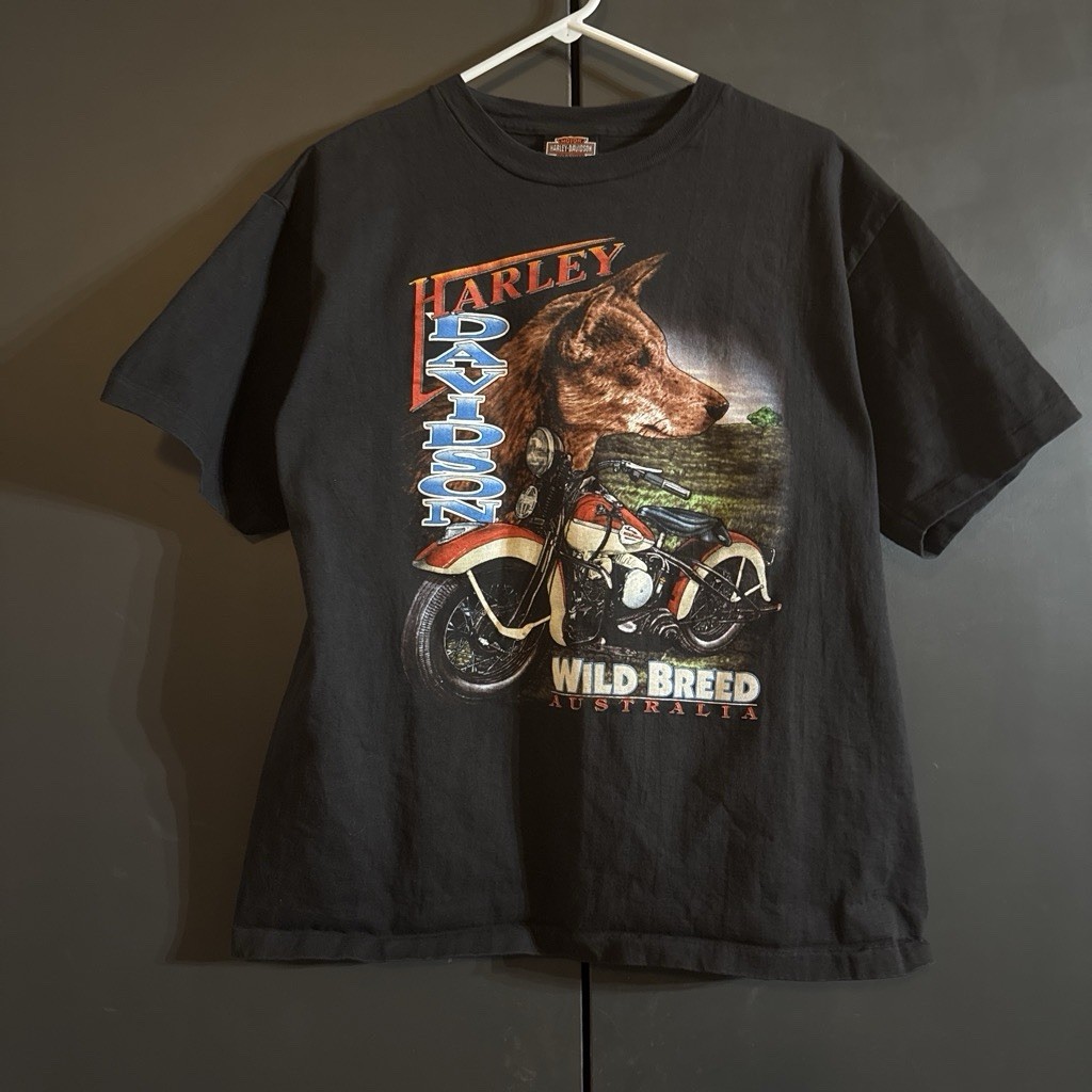 Vtg Harley Davidson Shirt Wild Breed Australia Large 80s Nice Biker Motorcycle Vtg Harley Davidson Shirt Wild Breed Australia Large 80s Nice Biker Motorcycle