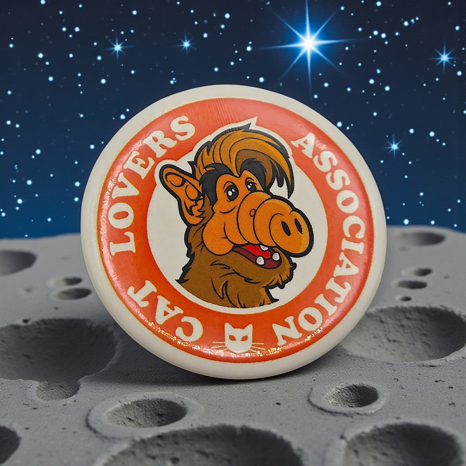 Alf Cat Lovers Association Retro Pin