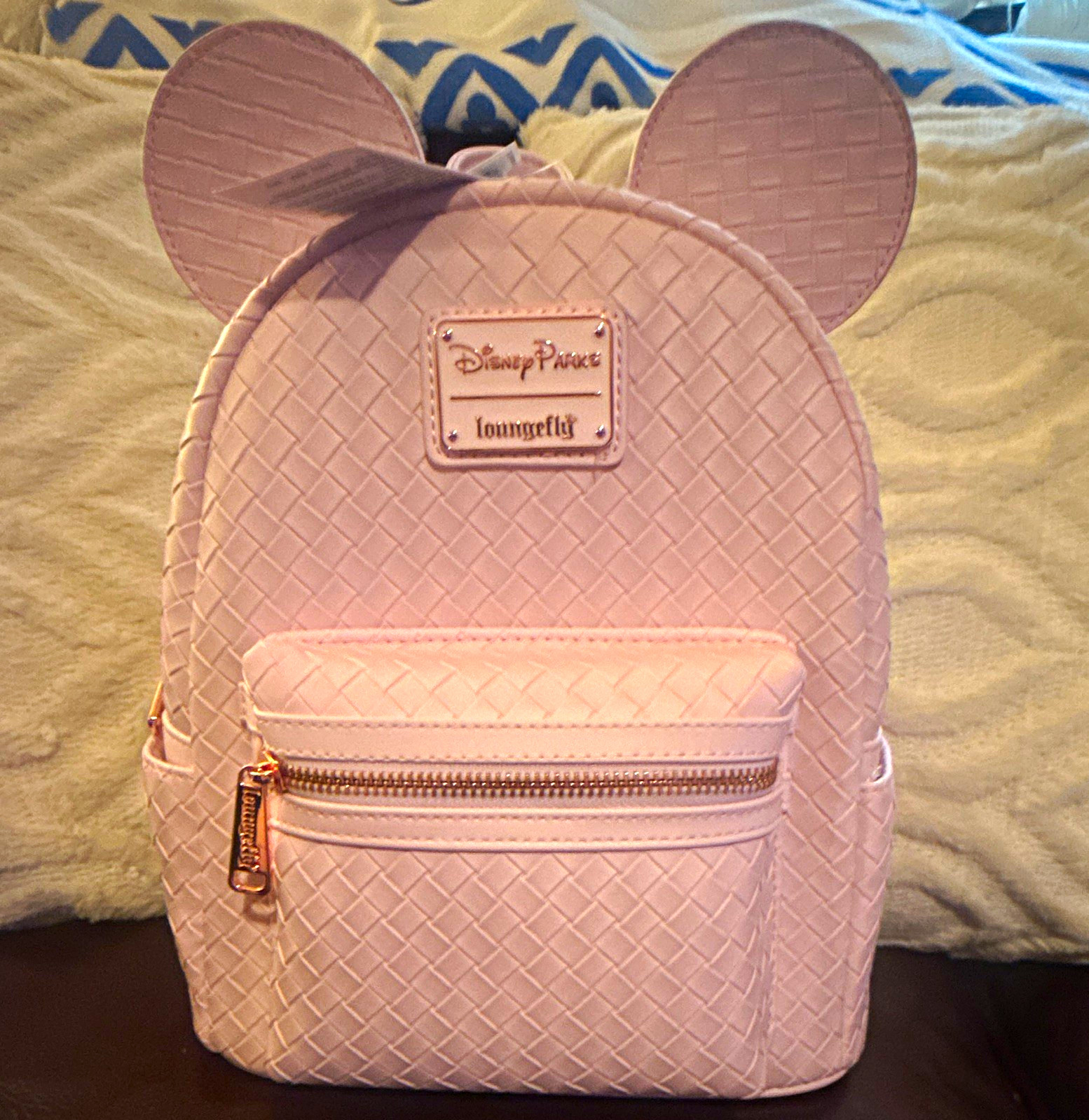 Loungefly Disney Parks Minnie Mouse Ear Pink Mini Backpack Purse Loungefly Disney Parks Minnie Mouse Ear Pink Mini Backpack Purse