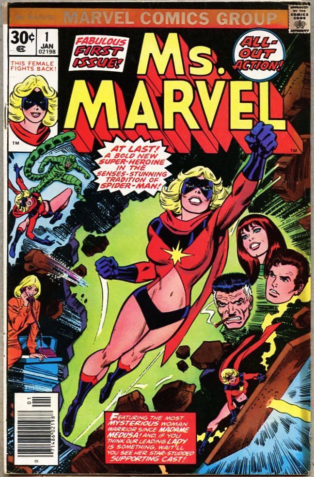 Ms. Marvel #1-1977 gd/vg 3.0 John Romita Peter Parker 1st Ms Marvel Scorpion