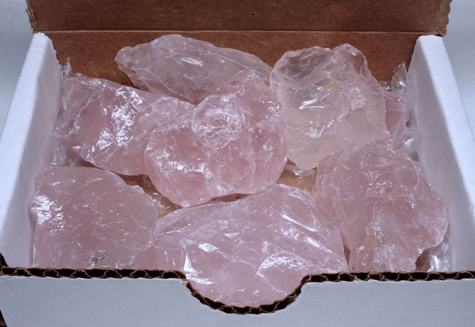 Rose Quartz 10 Oz Box Natural Pink Crystal Chunks Wholesale Raw Gemstones Rose Quartz 10 Oz Box Natural Pink Crystal Chunks Wholesale Raw Gemstones