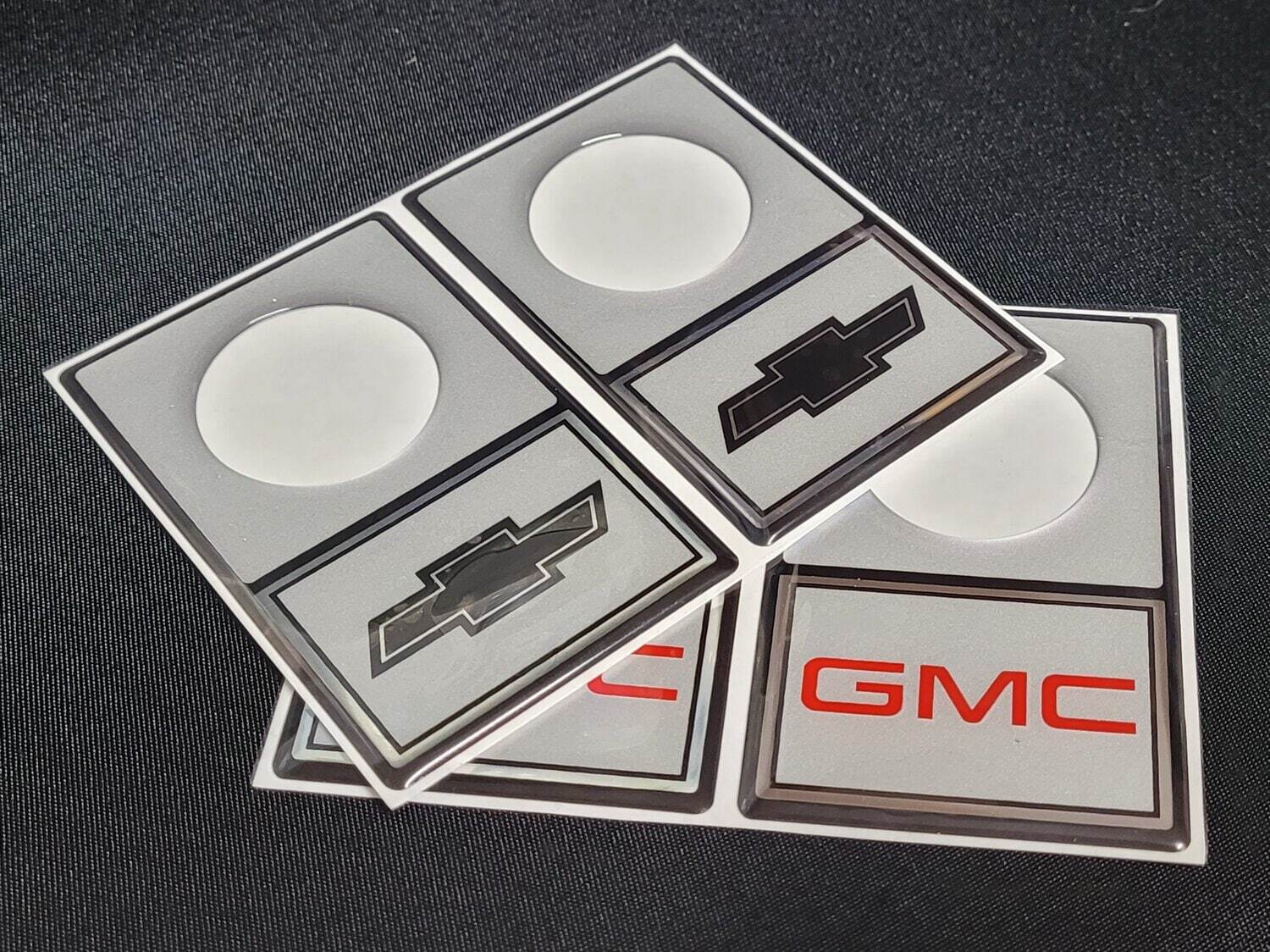 Chevy GMC C10 Door Lock Guards - Bowtie Style UV Resistant 2pc Pack Chevy GMC C10 Door Lock Guards - Bowtie Style UV Resistant 2pc Pack