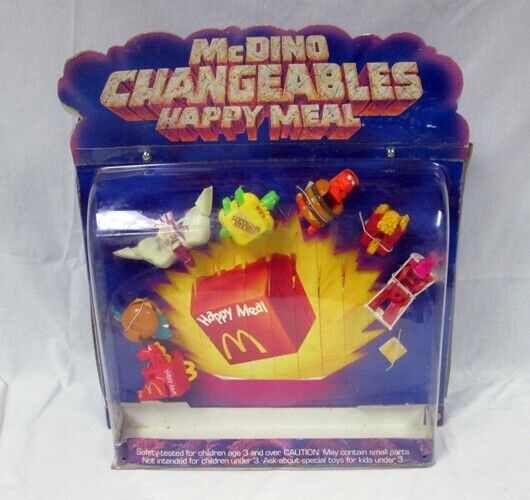 McDonald\'s Vintage McDino Changeables Happy Meal Display Case w/ Toys