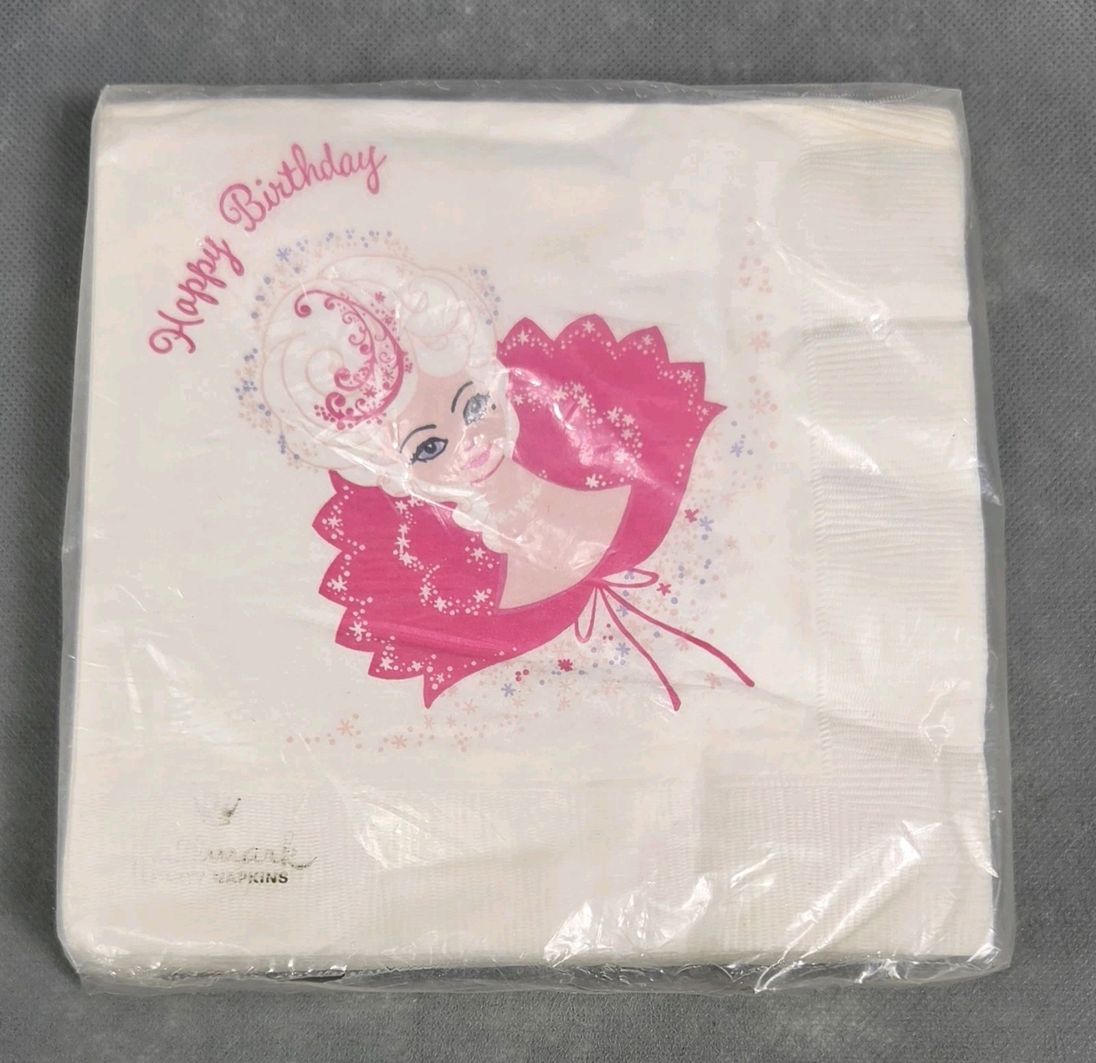 Vintage HALLMARK Happy Birthday PLANS A PARTY Pink Lady NAPKINS #49NK 159-2 Vintage HALLMARK Happy Birthday PLANS A PARTY Pink Lady NAPKINS #49NK 159-2