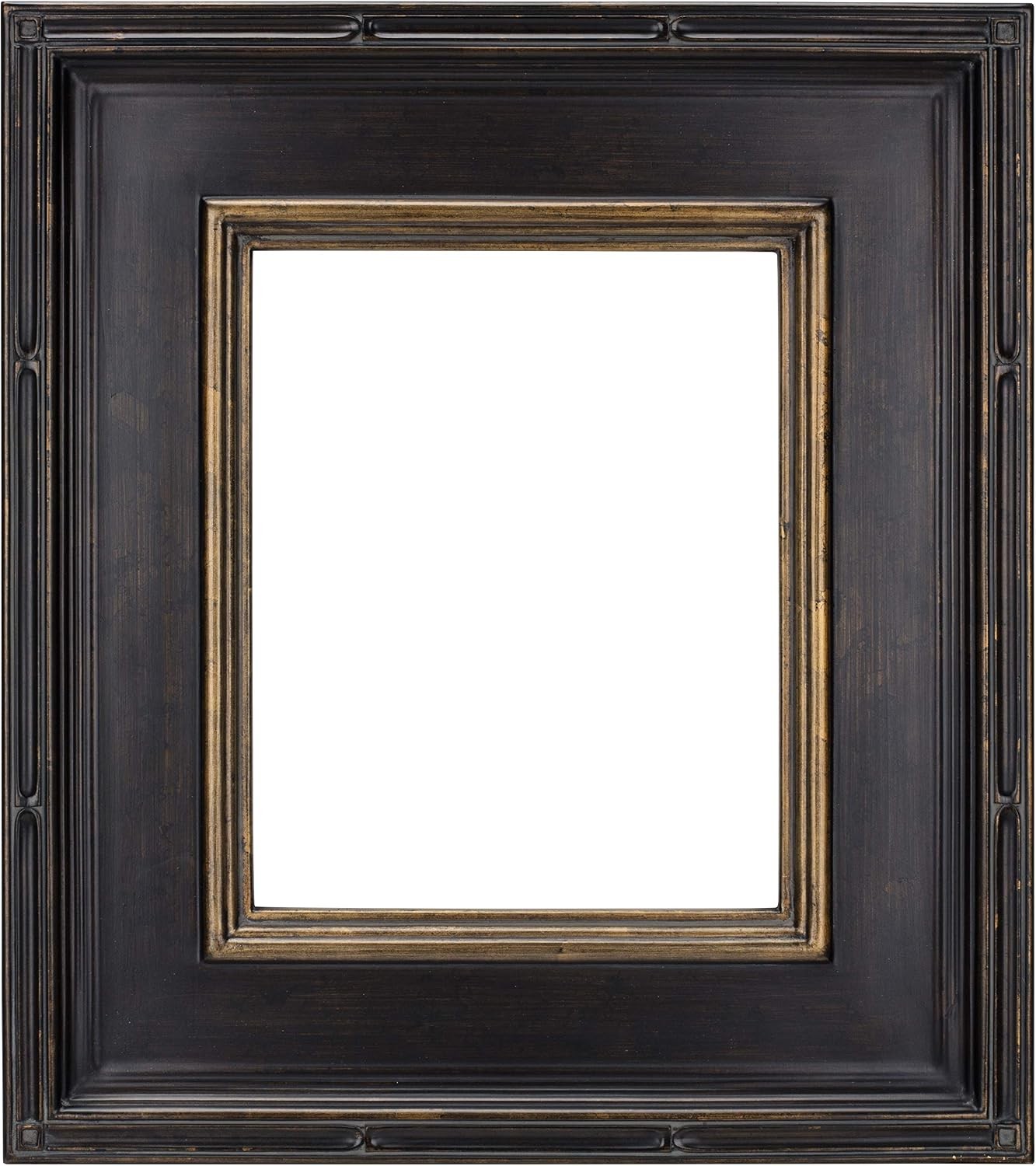 Antique Black & Silver 8x10 Museum Plein Aire Picture Frame - Open Back