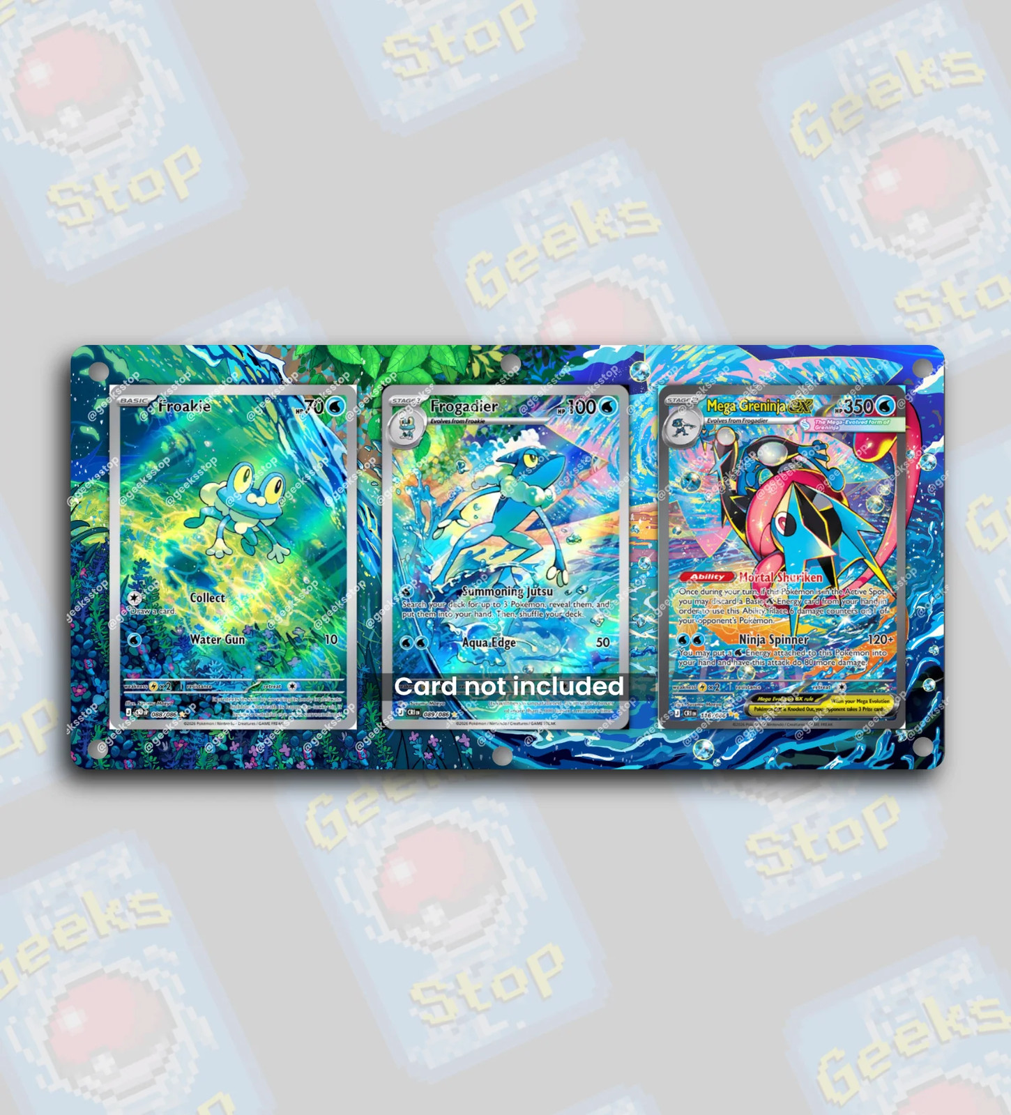 Froakie Frogadier Mega Greninja ex SAR | Pokemon Extended Art Display Case Froakie Frogadier Mega Greninja ex SAR | Pokemon Extended Art Display Case