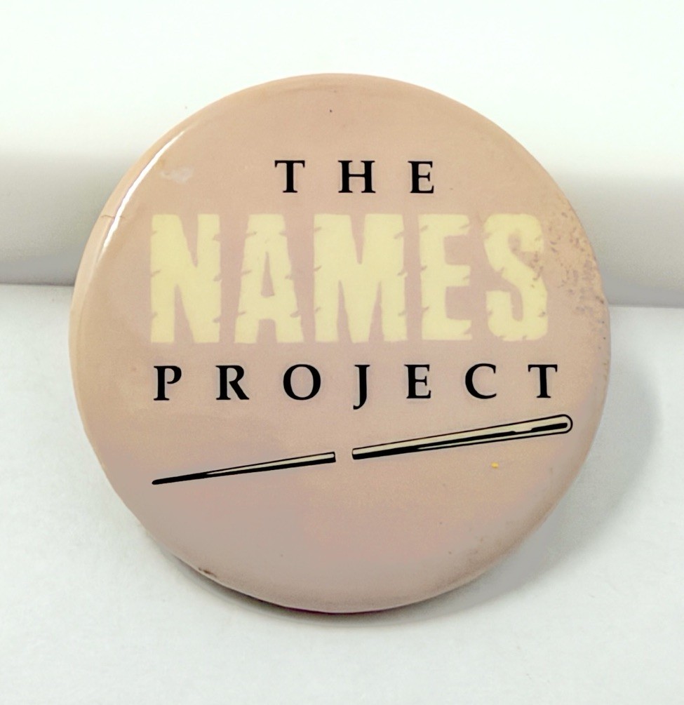 AIDS Memorial Quilt The NAMES Project Metrodome 1988 Pin Pinback Button LGBT Gay AIDS Memorial Quilt The NAMES Project Metrodome 1988 Pin Pinback Button LGBT Gay