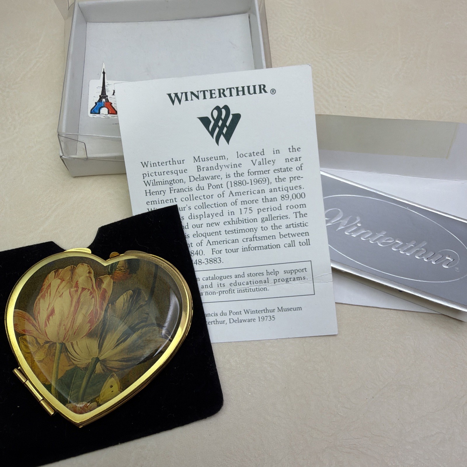Winterthur Tulip Mirror Compact Museum Reproduction of American Antiques
