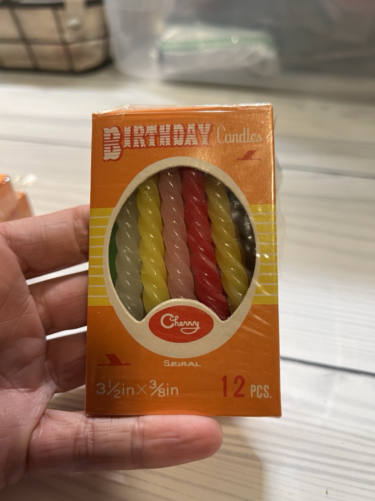 VTG Cherry Twisted Dripless Birthday Candles Multicolor Boxes Of 12 NOS