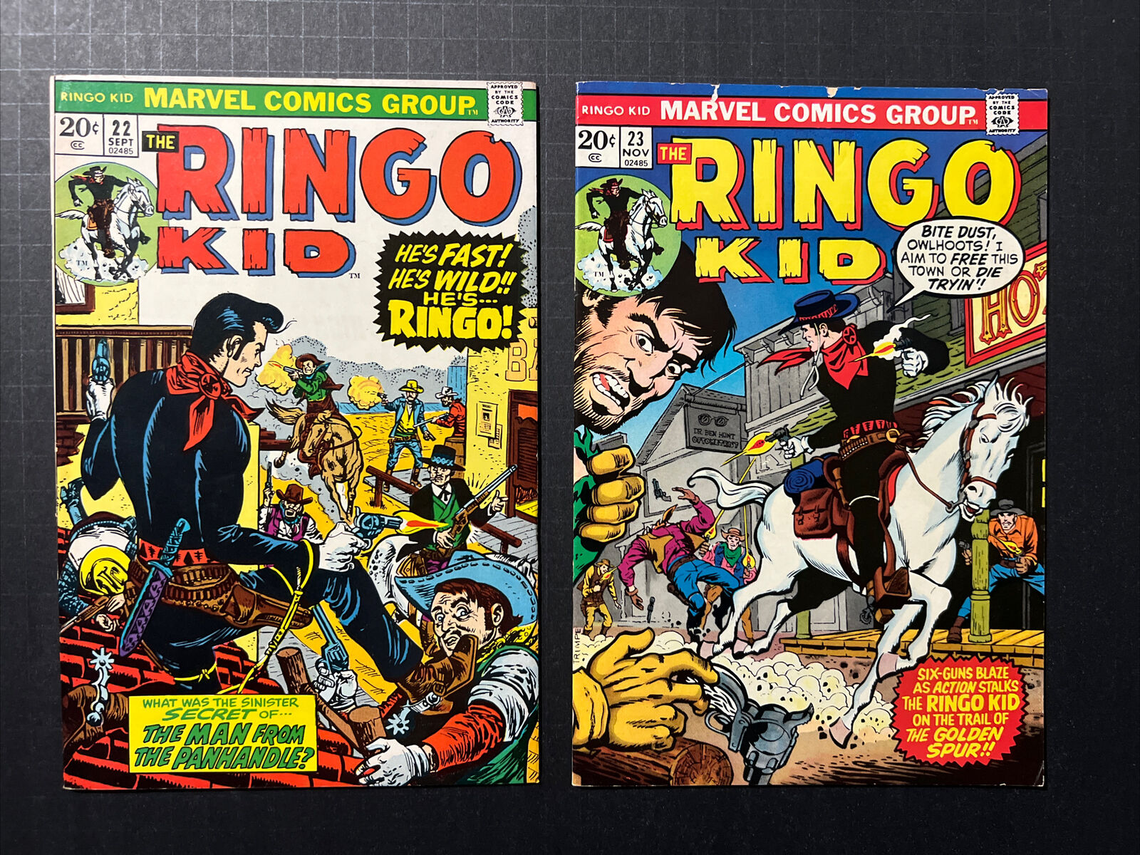 Ringo Kid 22 & 23 (1973, Marvel) UPPER MID GRADE - COMIC BOOK LOT - C