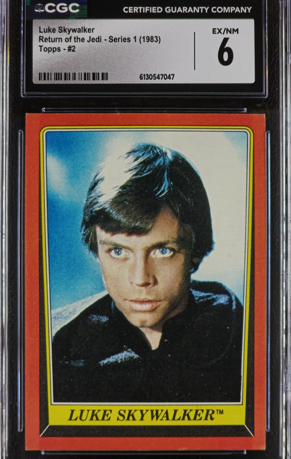1983 Topps Star Wars Return of the Jedi Series 1 - Luke Skywalker #2 - CGC 6 1983 Topps Star Wars Return of the Jedi Series 1 - Luke Skywalker #2 - CGC 6