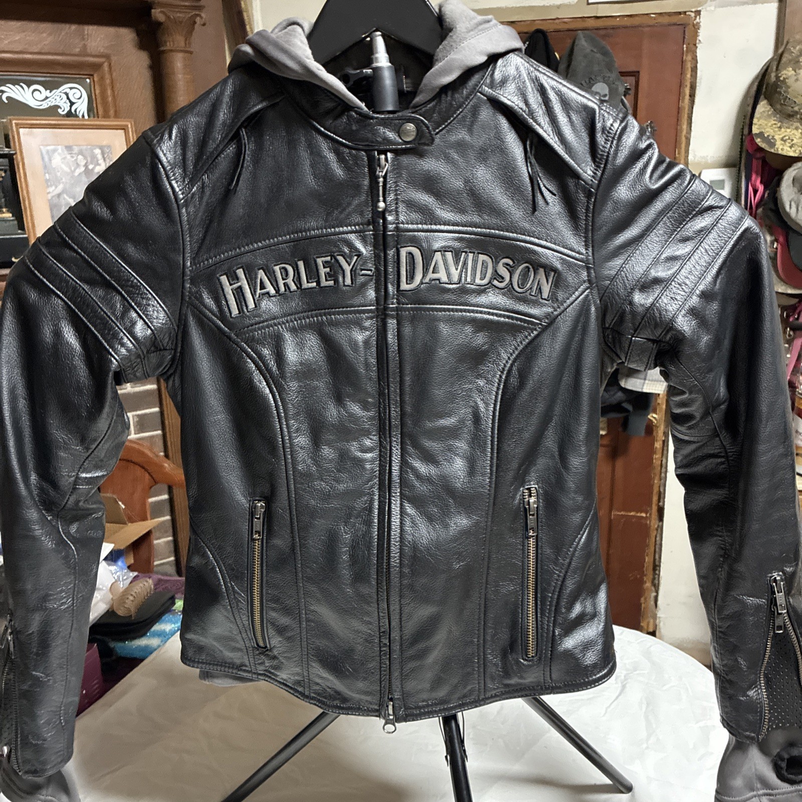 Harley Davidson Women\'s Miss Enthusiast 3-in-1 Leather Jacket 98030-12VW XS