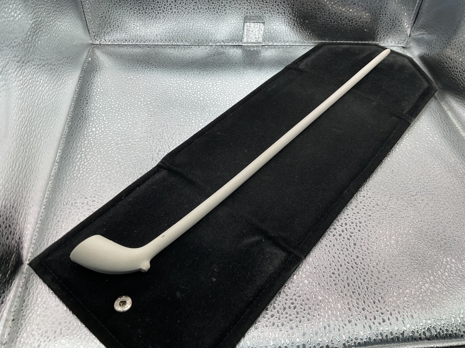 ANTIQUE UNGLAZED WHITE CLAY SMOKING PIPE - LONG STEM 16 1/2” ANTIQUE UNGLAZED WHITE CLAY SMOKING PIPE - LONG STEM 16 1/2”