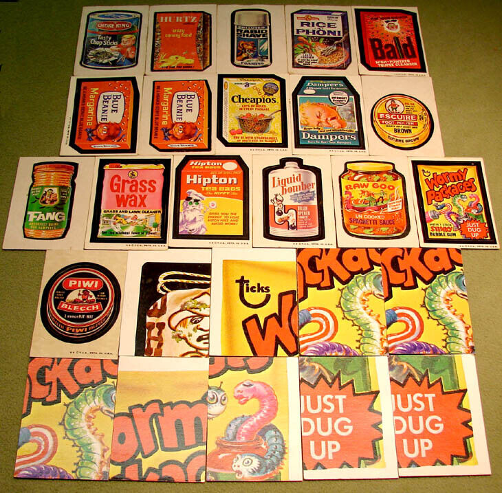 (26) 1973 & 1974 TOPPS WACKY PACKAGES STICKERS & PUZZLE CHECKLIST TRADING CARDS