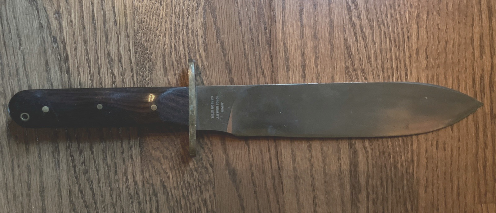 Vintage Warner Moran Rio Grande Blackjack Fixed Blade Knife Forge Steel Japan