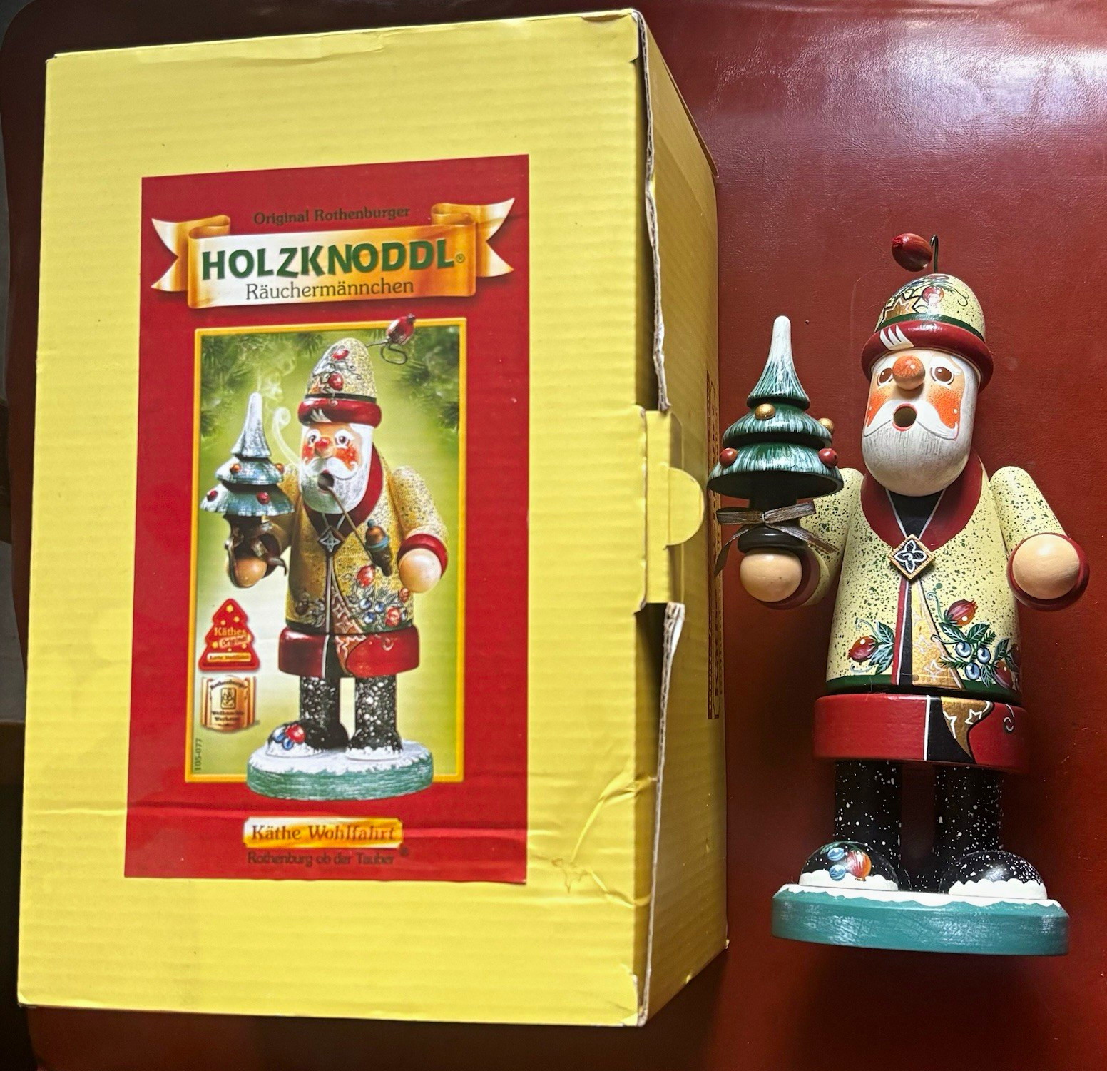 Käthe Wohlfahrt HOLZKNODDL Santa Claus Wood Incense Smoker w/ Box Käthe Wohlfahrt HOLZKNODDL Santa Claus Wood Incense Smoker w/ Box