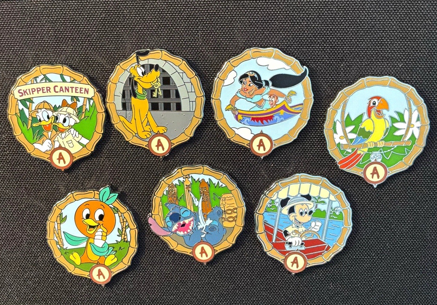 Disney “Adventureland” WDW Mystery Series 7 pin set 2024,Missing 1 pin Chip&Dale Disney “Adventureland” WDW Mystery Series 7 pin set 2024,Missing 1 pin Chip&Dale