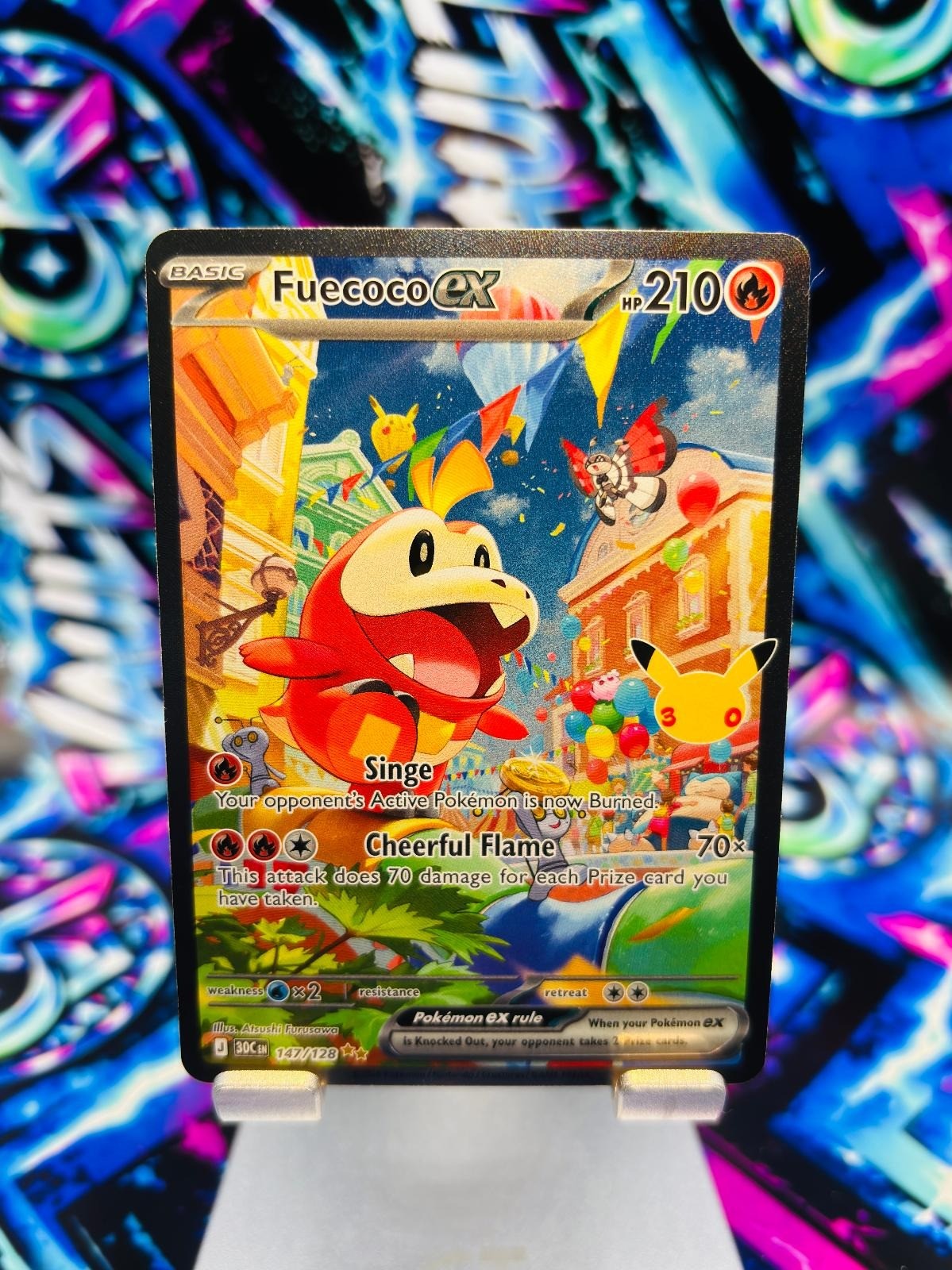 Fuecoco ex 147/128 ME: 30th Celebration Pokemon Holo NM