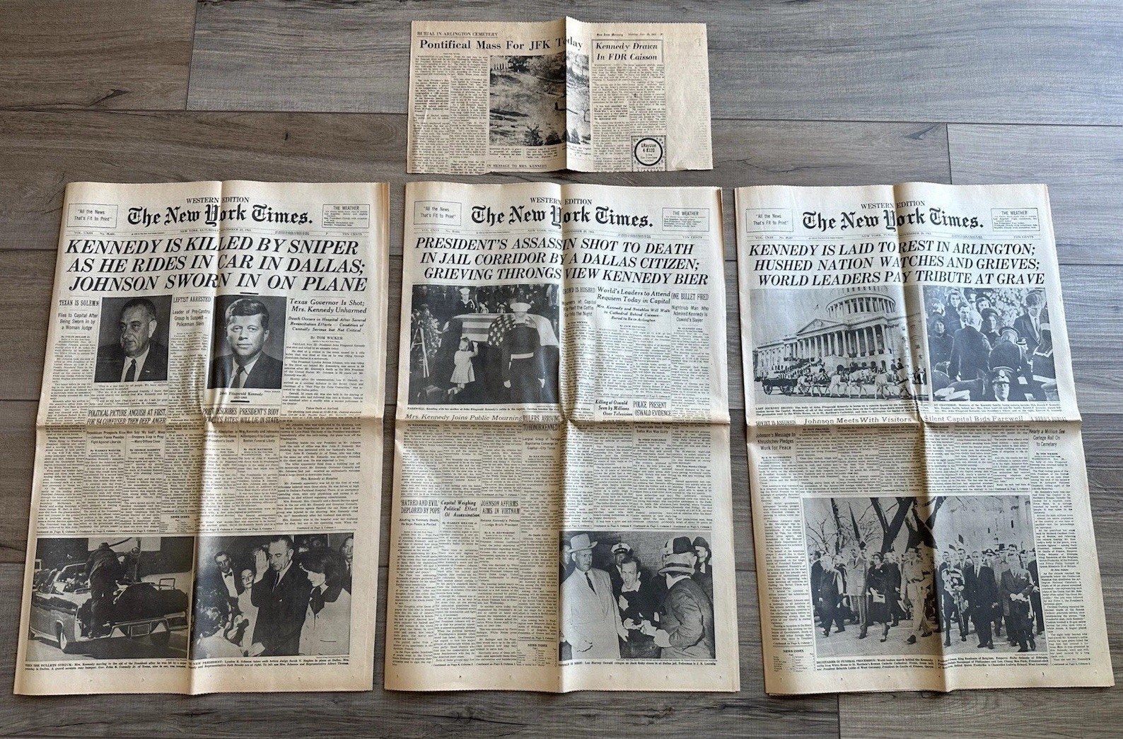 Original 1963 NY Times JFK Assassination Newspaper Lot Nov 23 25 26 Complete Original 1963 NY Times JFK Assassination Newspaper Lot Nov 23 25 26 Complete
