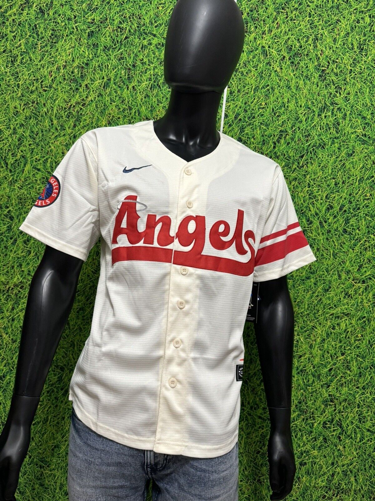 Medium Men’s  Mike Trout #27 Los Angeles Angels City Connect Cool Base Jersey