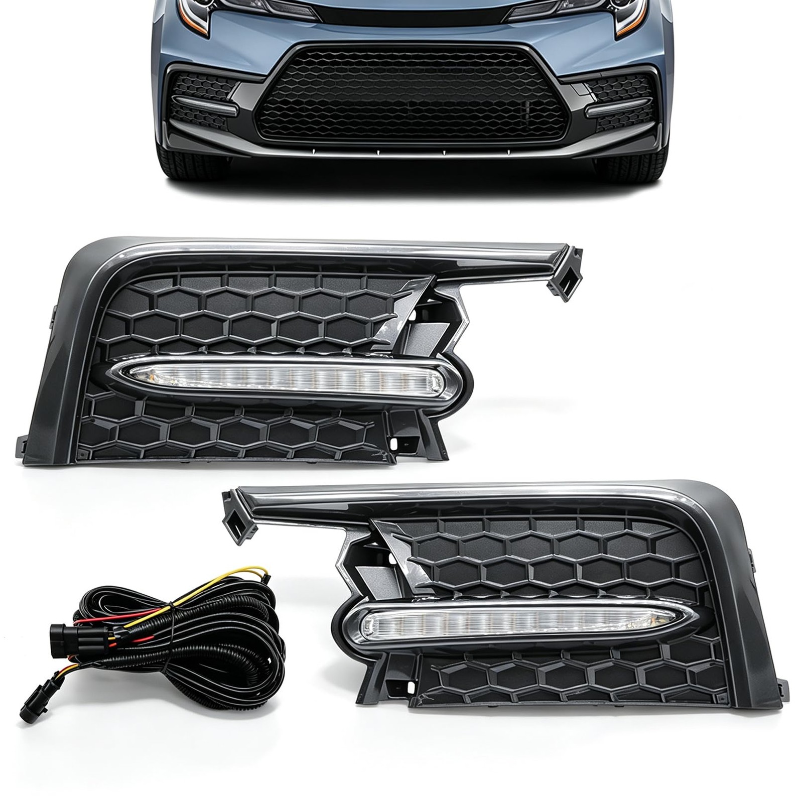 Aspaton Turn Signal Fog Light Assembly Compatible with Corolla SE 2020-2022