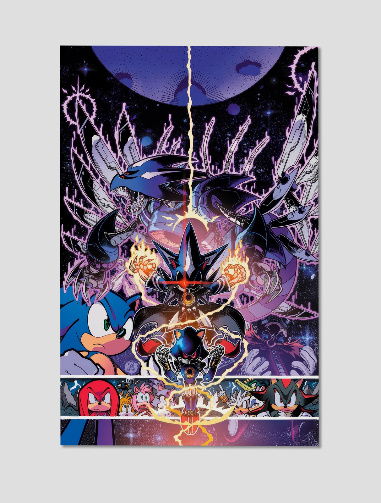 Sonic the Hedgehog Villain Showdown Giclee Print Poster 11x17 Sega Wall Art Sonic the Hedgehog Villain Showdown Giclee Print Poster 11x17 Sega Wall Art