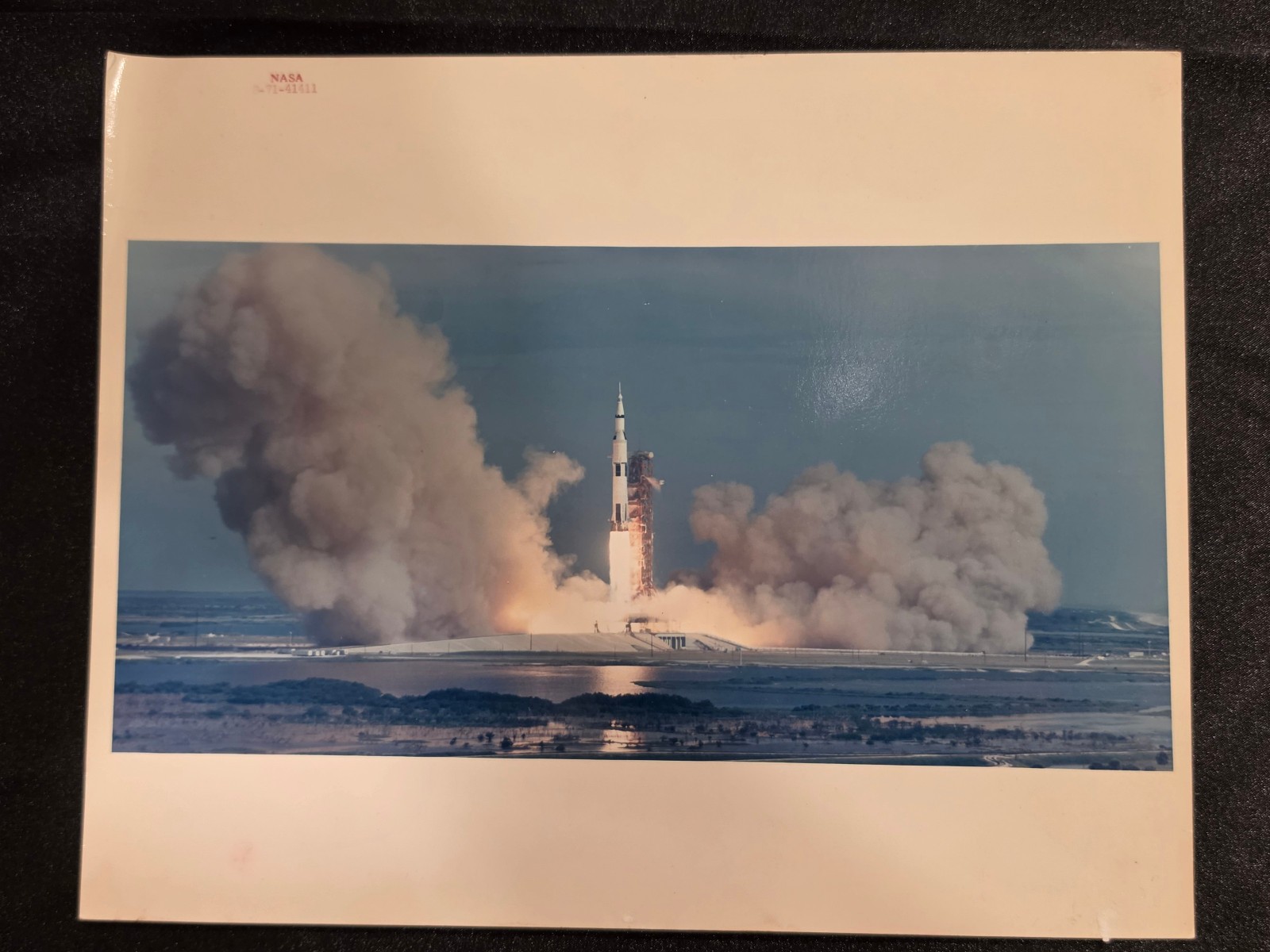 Vintage NASA Apollo 15 Launch Red Number Photo S-71-41411 Saturn V 8x10 Vintage NASA Apollo 15 Launch Red Number Photo S-71-41411 Saturn V 8x10