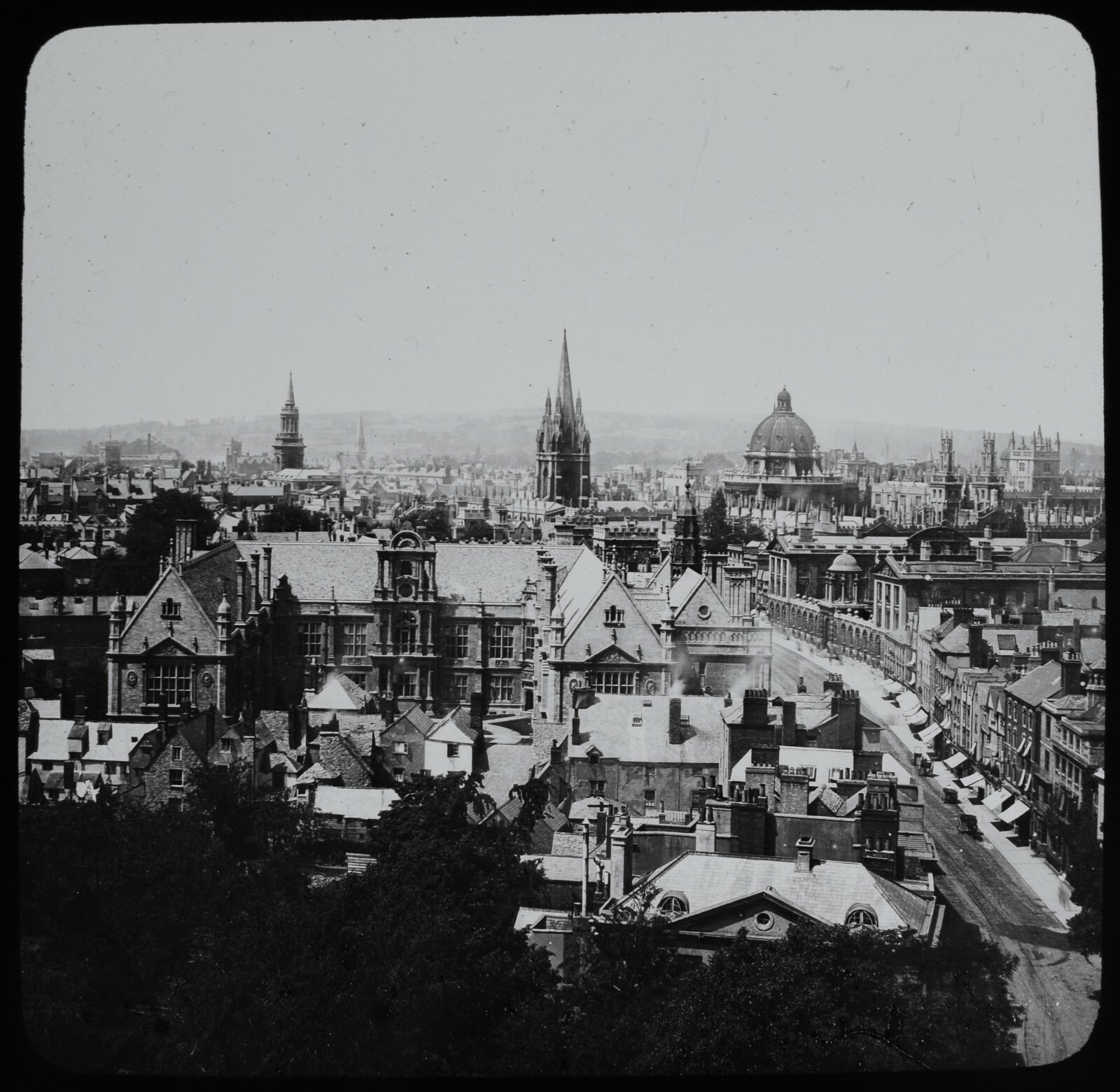 ANTIQUE Magic Lantern Slide OXFORD FROM MAGDALEN TOWER C1890 VICTORIAN PHOTO ANTIQUE Magic Lantern Slide OXFORD FROM MAGDALEN TOWER C1890 VICTORIAN PHOTO