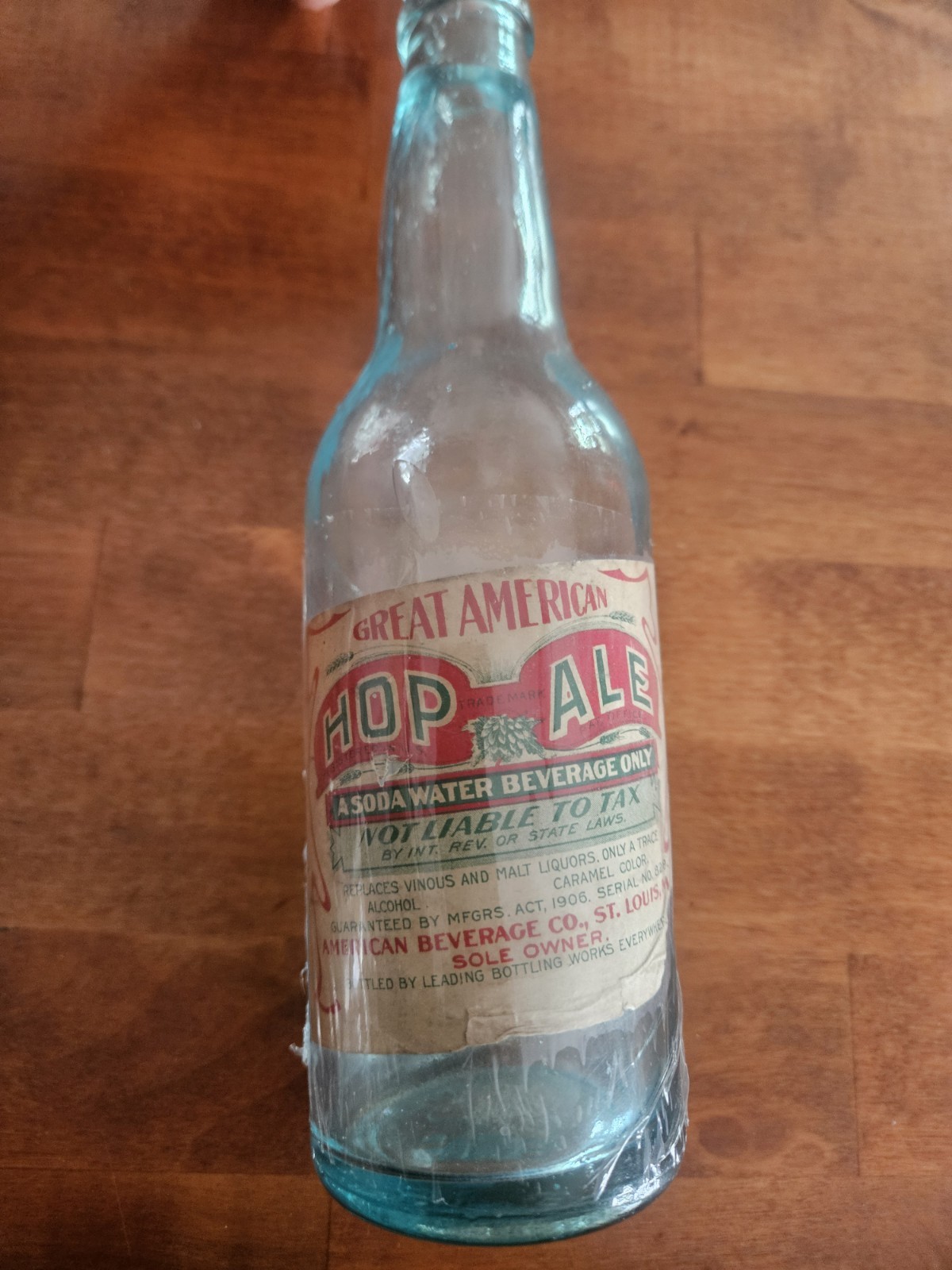 1906 Great American Hop Ale Bottle St. Louis, MO 1906 Great American Hop Ale Bottle St. Louis, MO