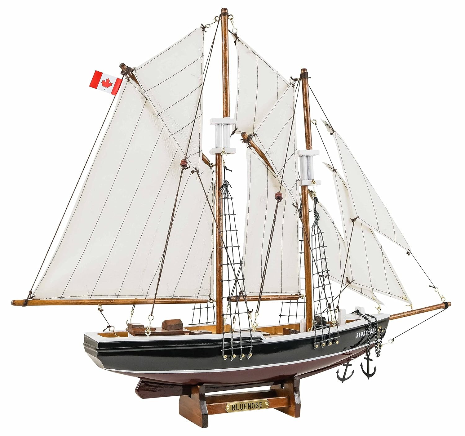 SAILINGSTORY Wooden Sailboat Model Ship Bluenose 1/110 Scale Replica Small SAILINGSTORY Wooden Sailboat Model Ship Bluenose 1/110 Scale Replica Small