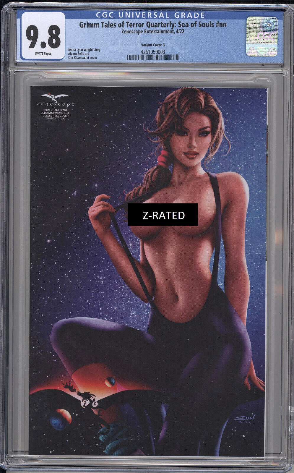 GFT ZENESCOPE GRIMM TALES TERROR QUARTERLY SEA #nn CGC 9.8 LE 100 SUN KHAMUNAKI GFT ZENESCOPE GRIMM TALES TERROR QUARTERLY SEA #nn CGC 9.8 LE 100 SUN KHAMUNAKI