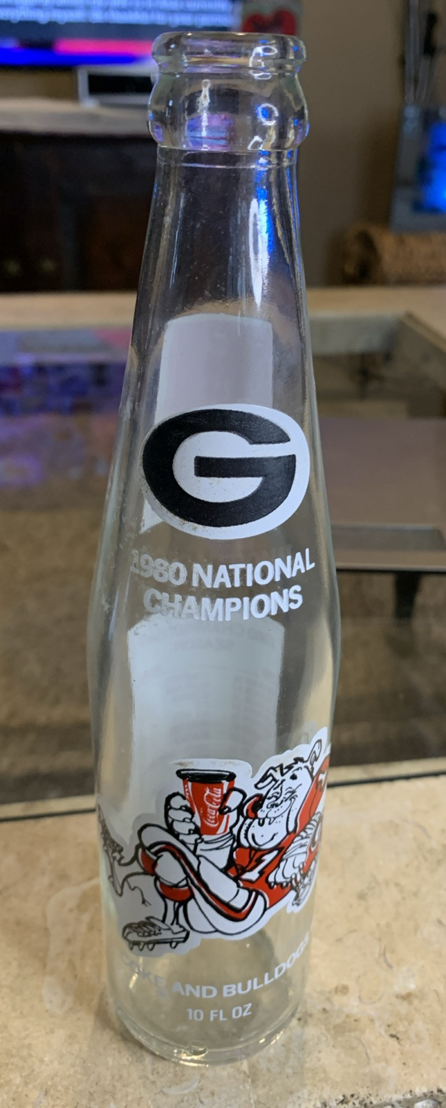 Vintage/Collectible/ Georgia Bulldogs and Coke \'1980 National Champions\' Bottle