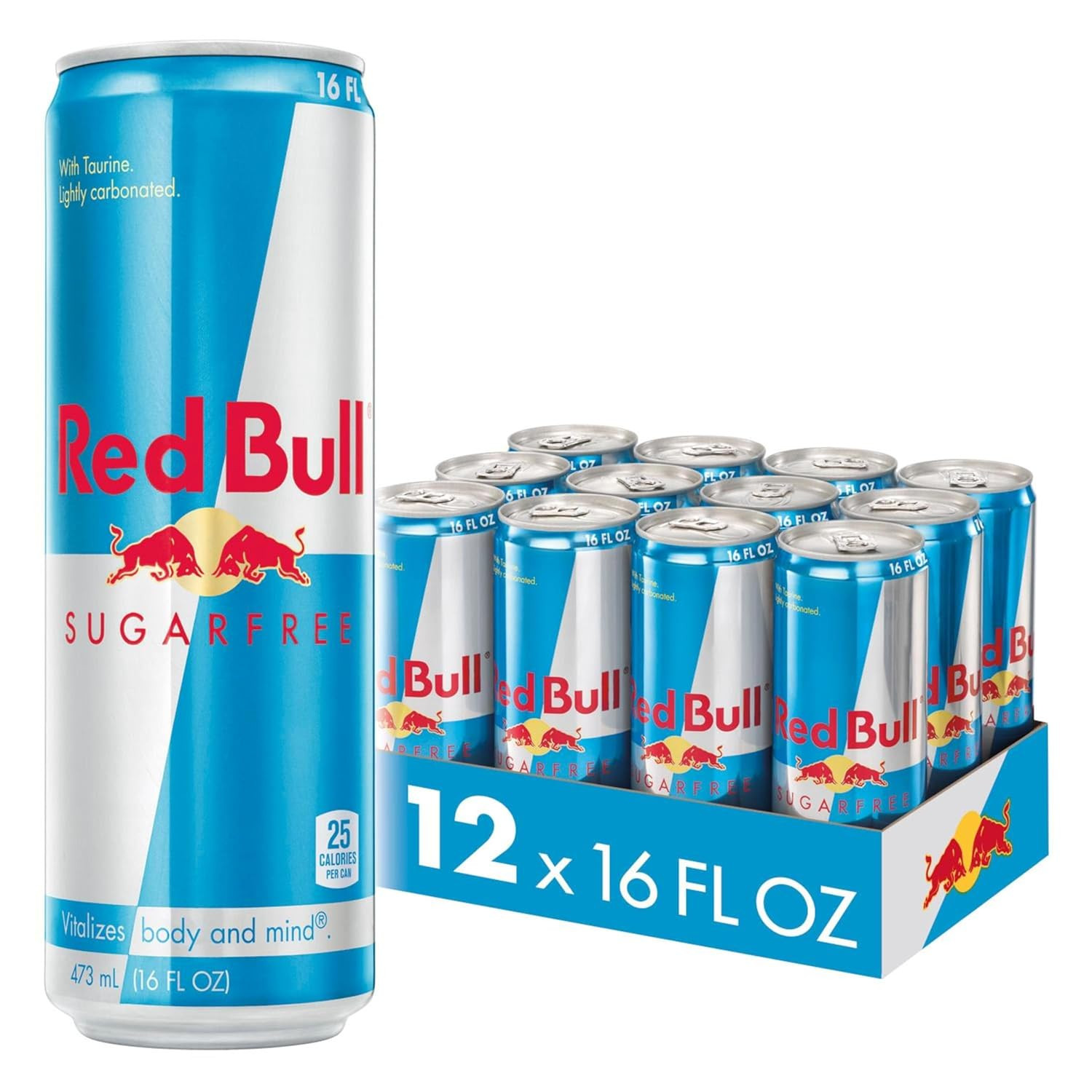 Sugar Free Energy Drink with 151mg Caffeine plus Taurine & B Vitamins, 16 Fl Oz, Sugar Free Energy Drink with 151mg Caffeine plus Taurine & B Vitamins, 16 Fl Oz,