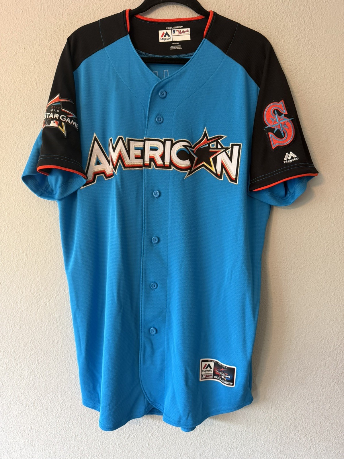 Majestic 2017 Allstar Game Jersey Seattle Mariners Baseball Nelson Cruz Size 44