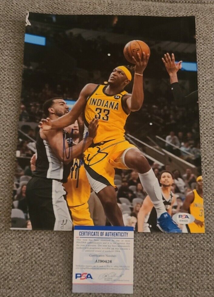 MYLES TURNER SIGNED 8X10 PHOTO INDIANA PACERS C PSA/DNA AUTHENTICATED #AI90426