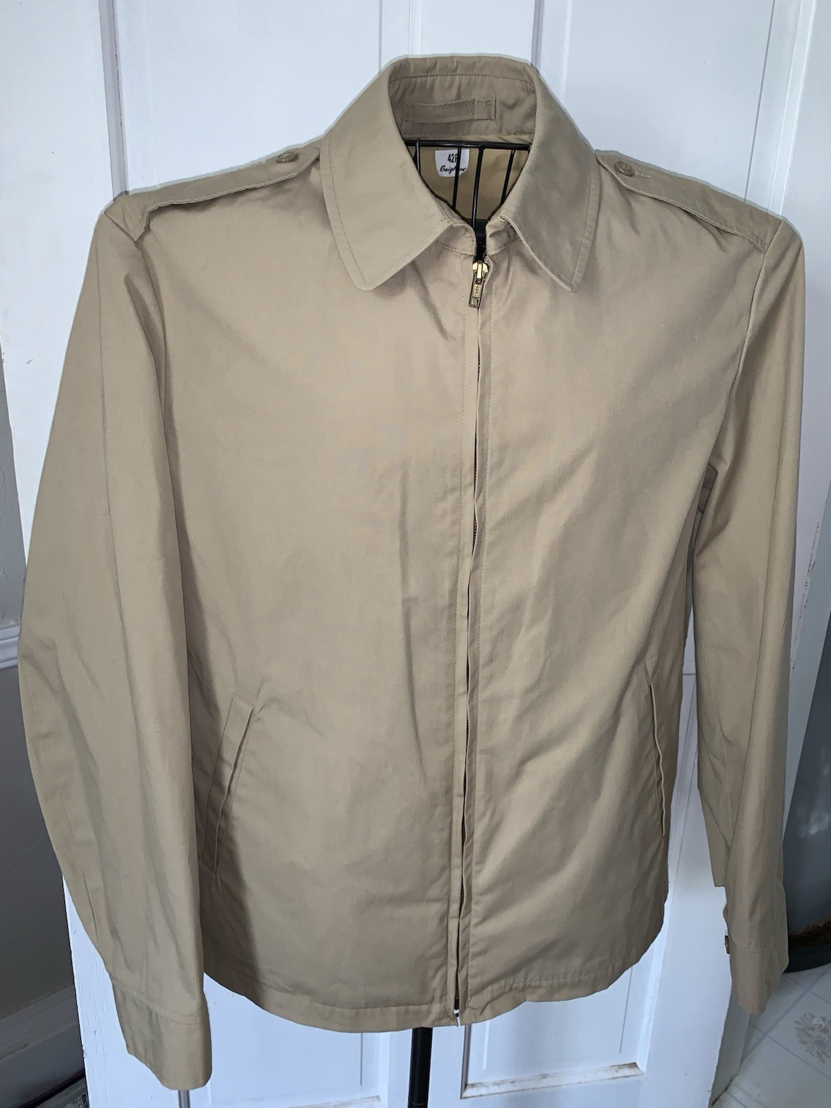 Vintage Creighton US Navy Windbreaker Jacket W/ Liner 42R Tan Military Coat Vintage Creighton US Navy Windbreaker Jacket W/ Liner 42R Tan Military Coat