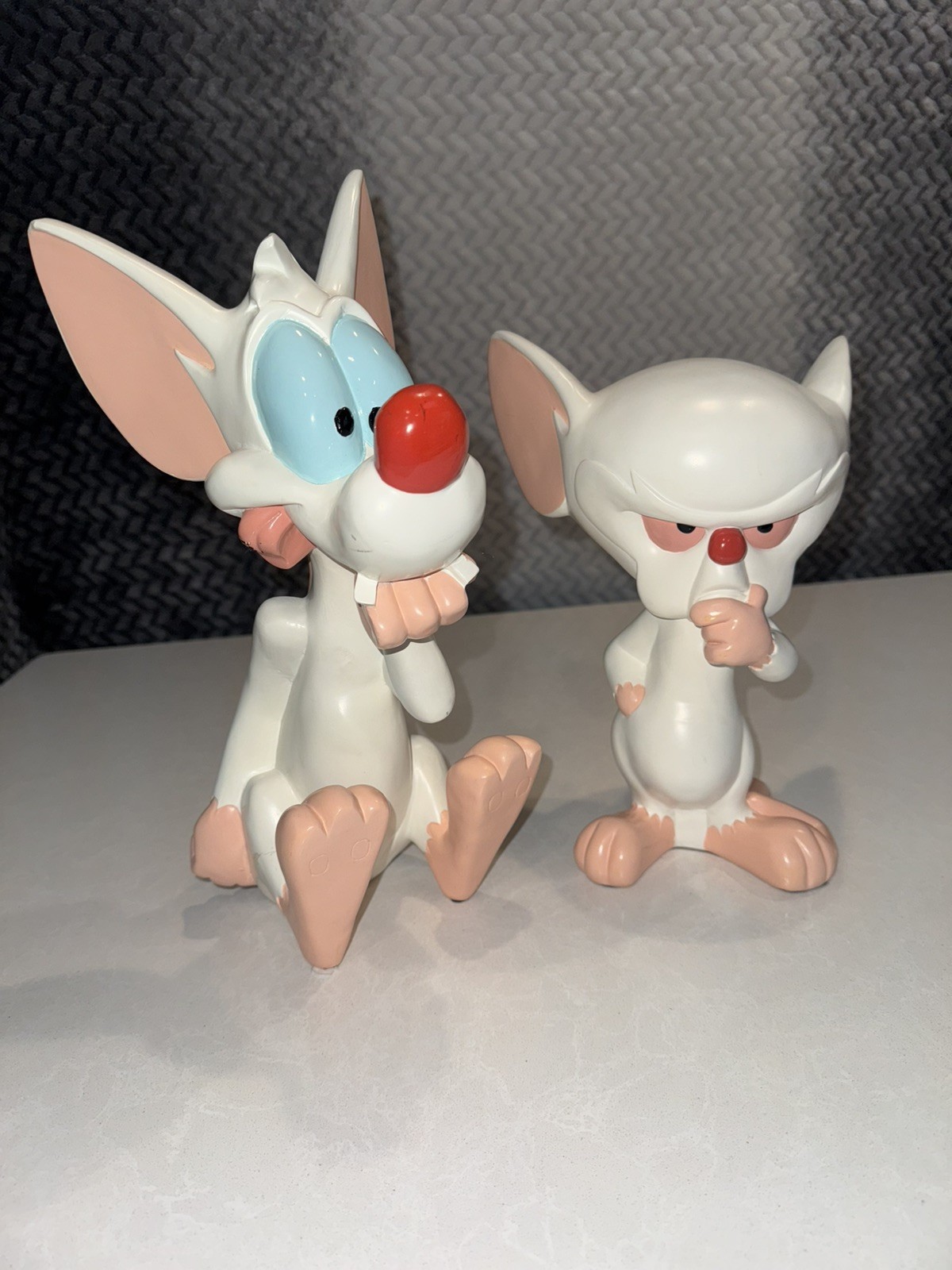 Vintage 1997 Warner Bros Collectables Statues Figures Pinky & The Brain RARE Vintage 1997 Warner Bros Collectables Statues Figures Pinky & The Brain RARE