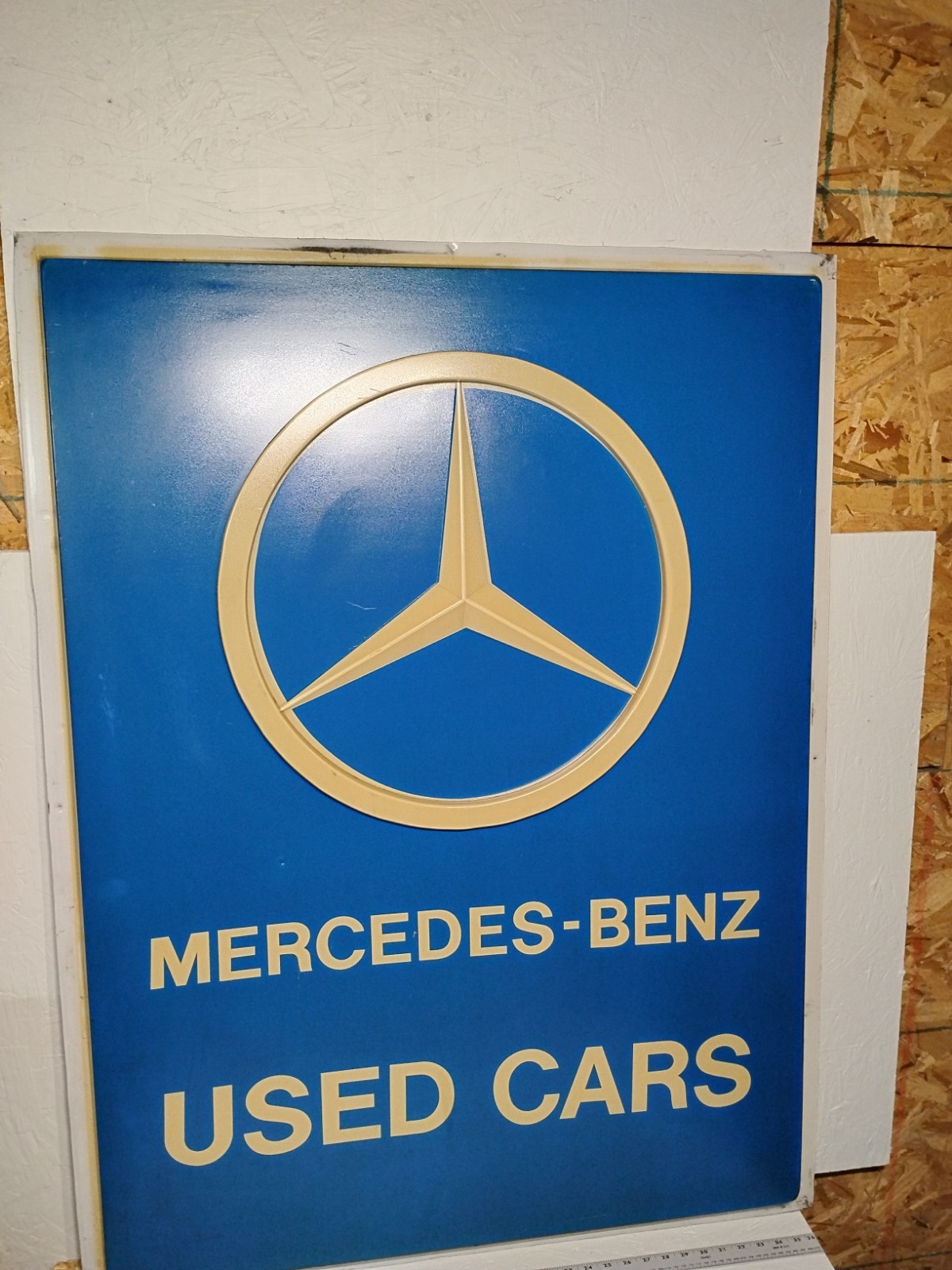 Mercedes Benz Dealership Sign Panel 3'x4' -Vintage -Rare Mercedes Benz Dealership Sign Panel 3'x4' -Vintage -Rare