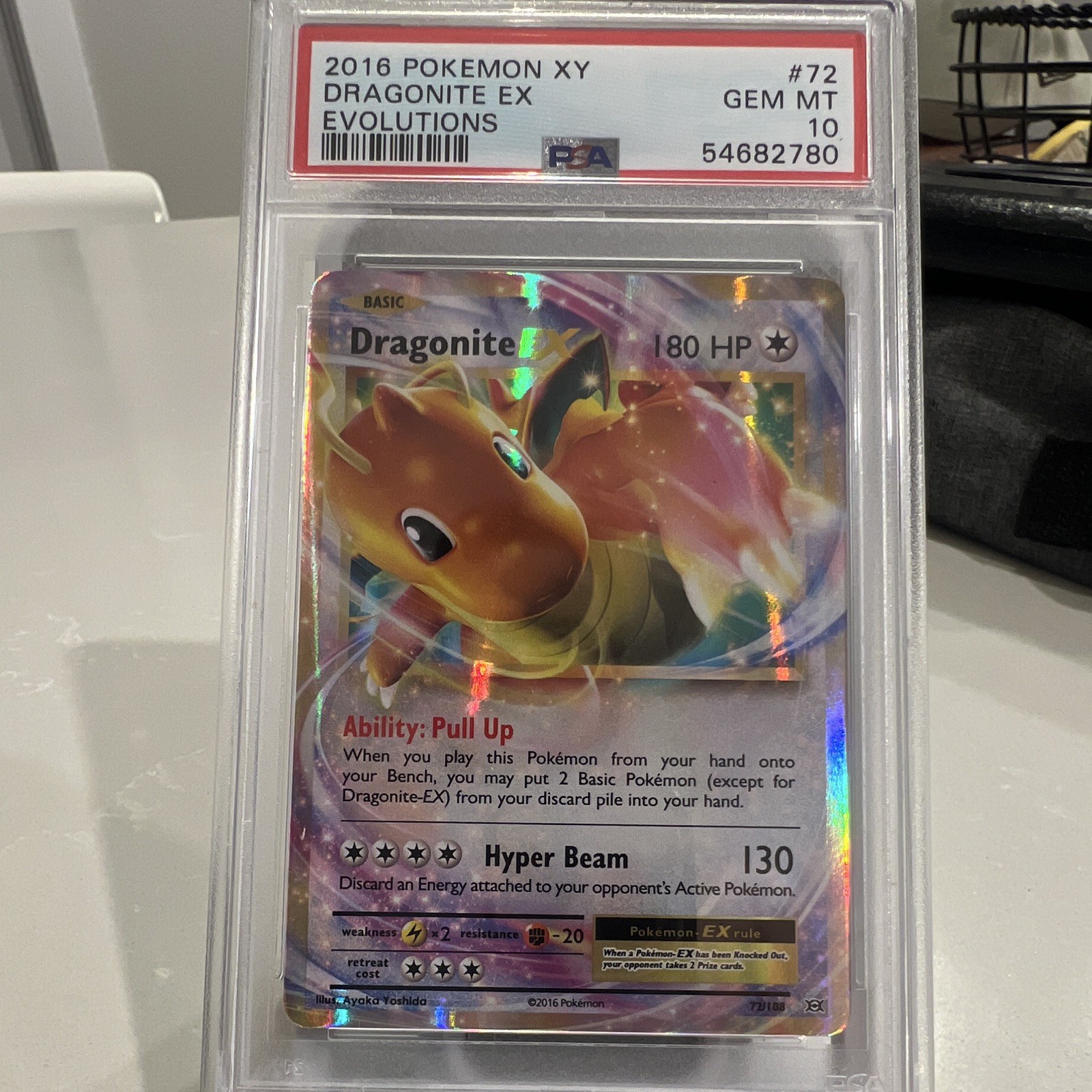 Pokémon 2016 XY Evolutions Dragonite EX Holo Card #72 PSA 10 English 54682780 Pokémon 2016 XY Evolutions Dragonite EX Holo Card #72 PSA 10 English 54682780