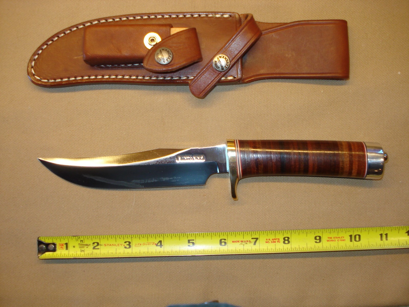 Randall Made Knives Knife # 12-6 Little Bear Bowie Carbon Xlnt Condition. Randall Made Knives Knife # 12-6 Little Bear Bowie Carbon Xlnt Condition.