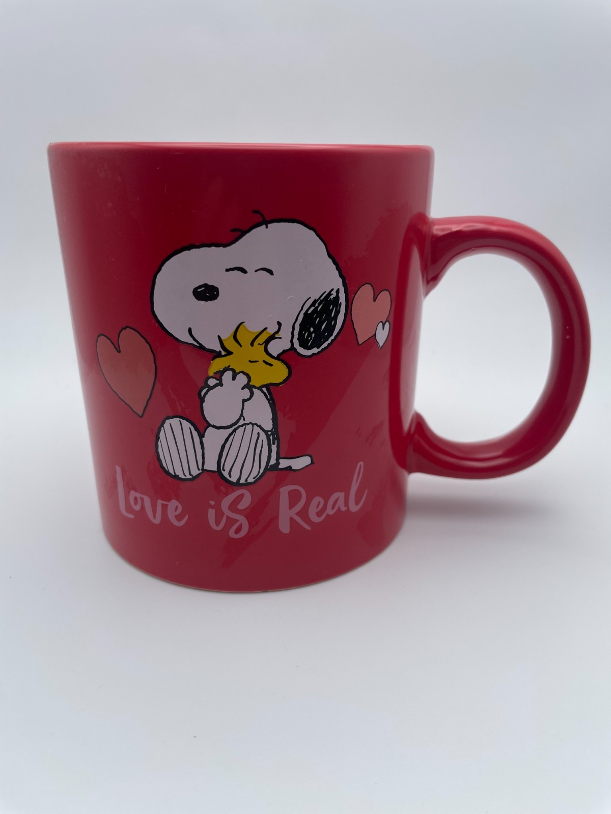 Peanuts Snoopy Valentines Day Coffee Mug Love is Real 20oz Large Red Cup B91
