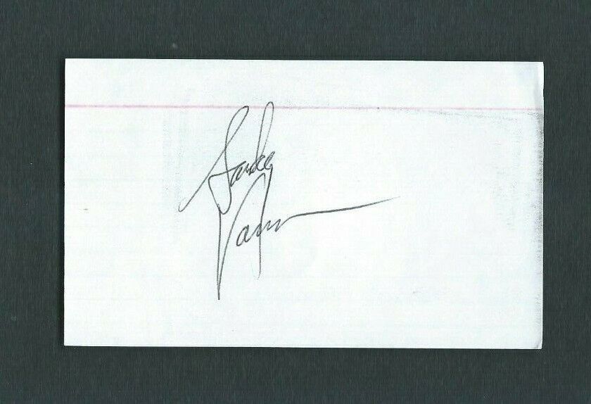 SANDY VANCE L.A. Dodgers Signed Autograph 3 X 5 Index Card VG Black Staining