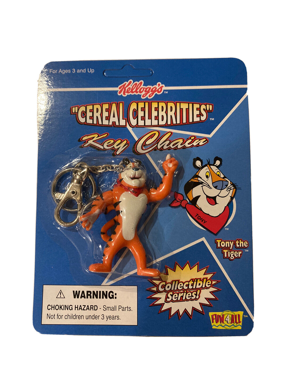 Tony The Tiger Key Chain Kellogg\'s Frosted Flakes Fun 4 All NOS VTG 1998 