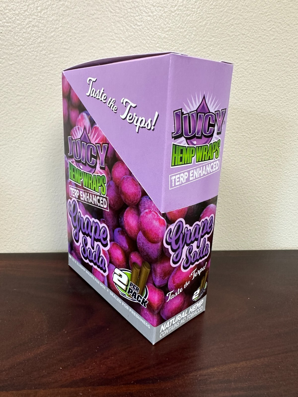 Juicy Jay’s Wraps Grape Soda Full Box 25/2ct Packs Sealed Fresh Shipment