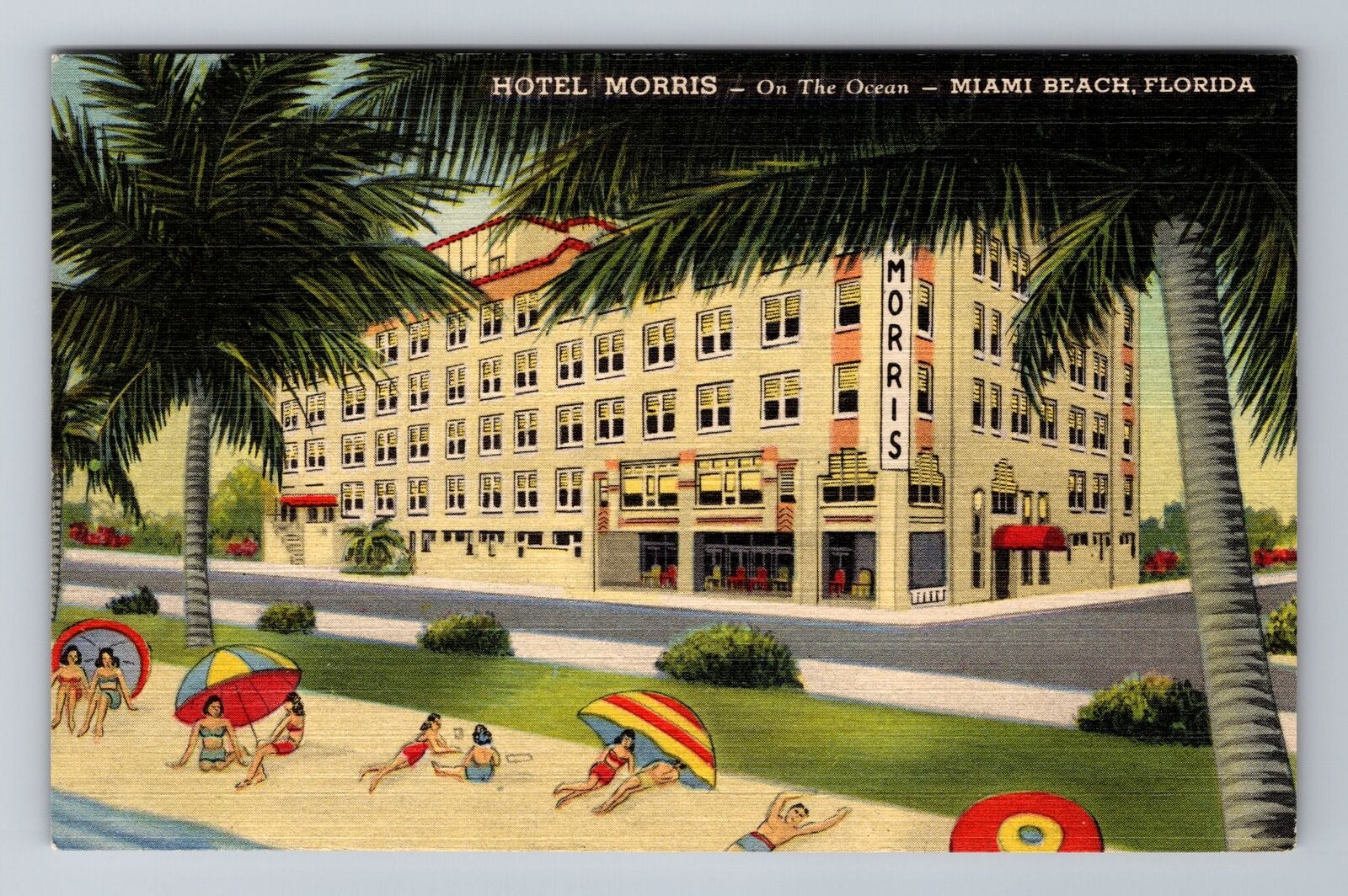 Miami Beach FL-Florida, Hotel Morris, Advertising, Vintage c1952 Postcard