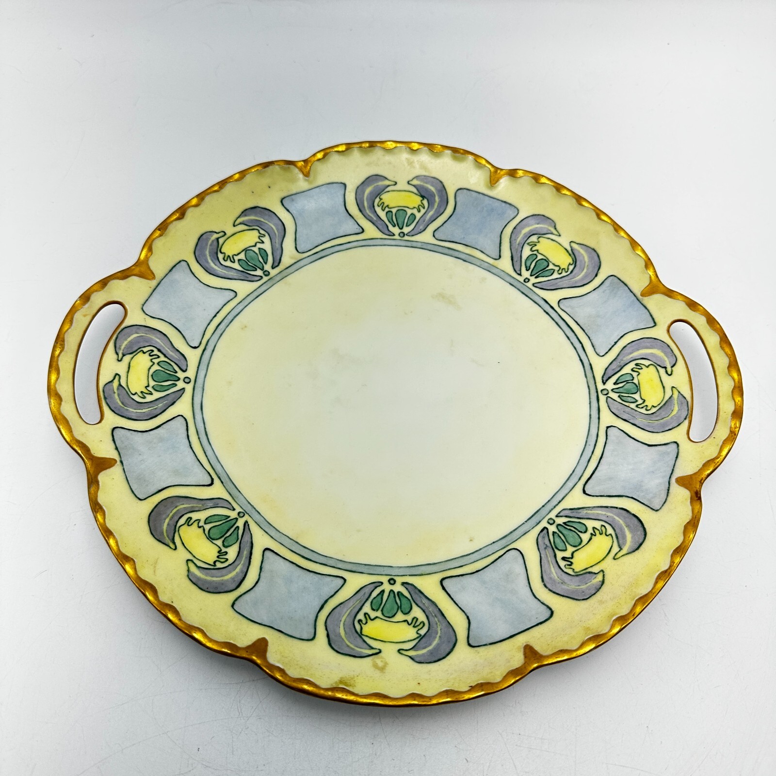 HAVILAND Limoges France Antique Wall Plate 1911 Art Nouveau Porcelain 11in HAVILAND Limoges France Antique Wall Plate 1911 Art Nouveau Porcelain 11in