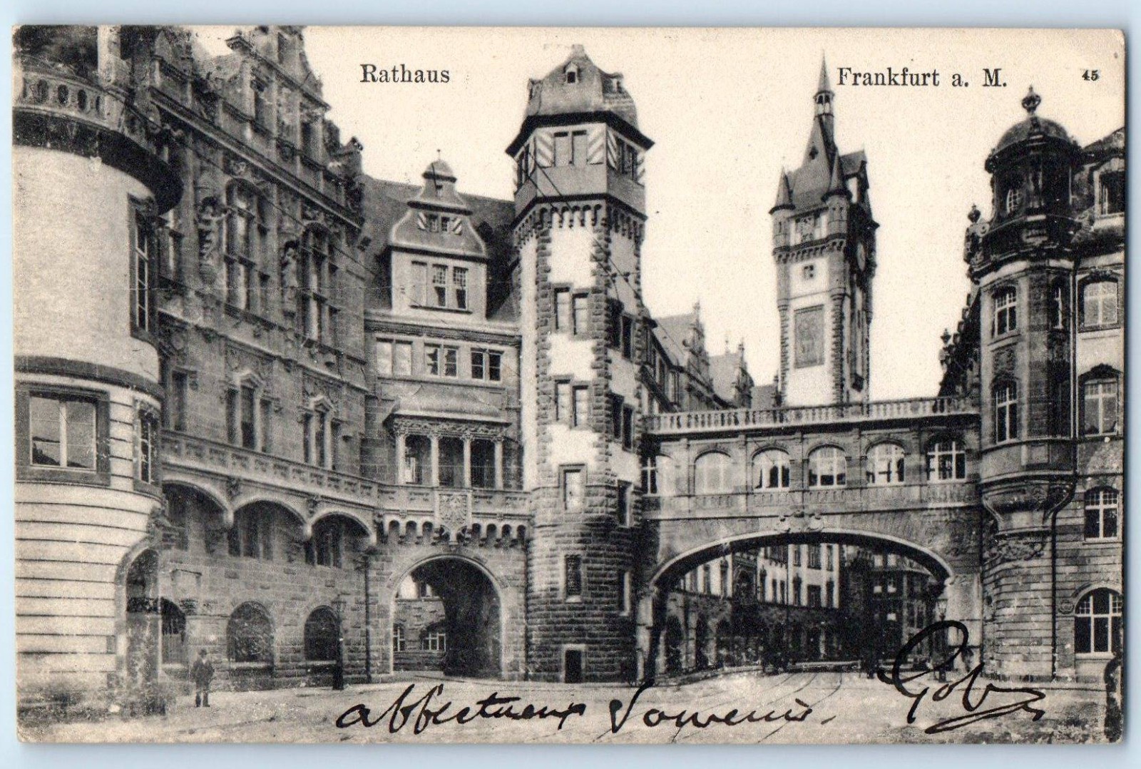 Hesse Germany Postcard Town Hall Entrance Gate Frankfurt 1906 Antique Posted Hesse Germany Postcard Town Hall Entrance Gate Frankfurt 1906 Antique Posted