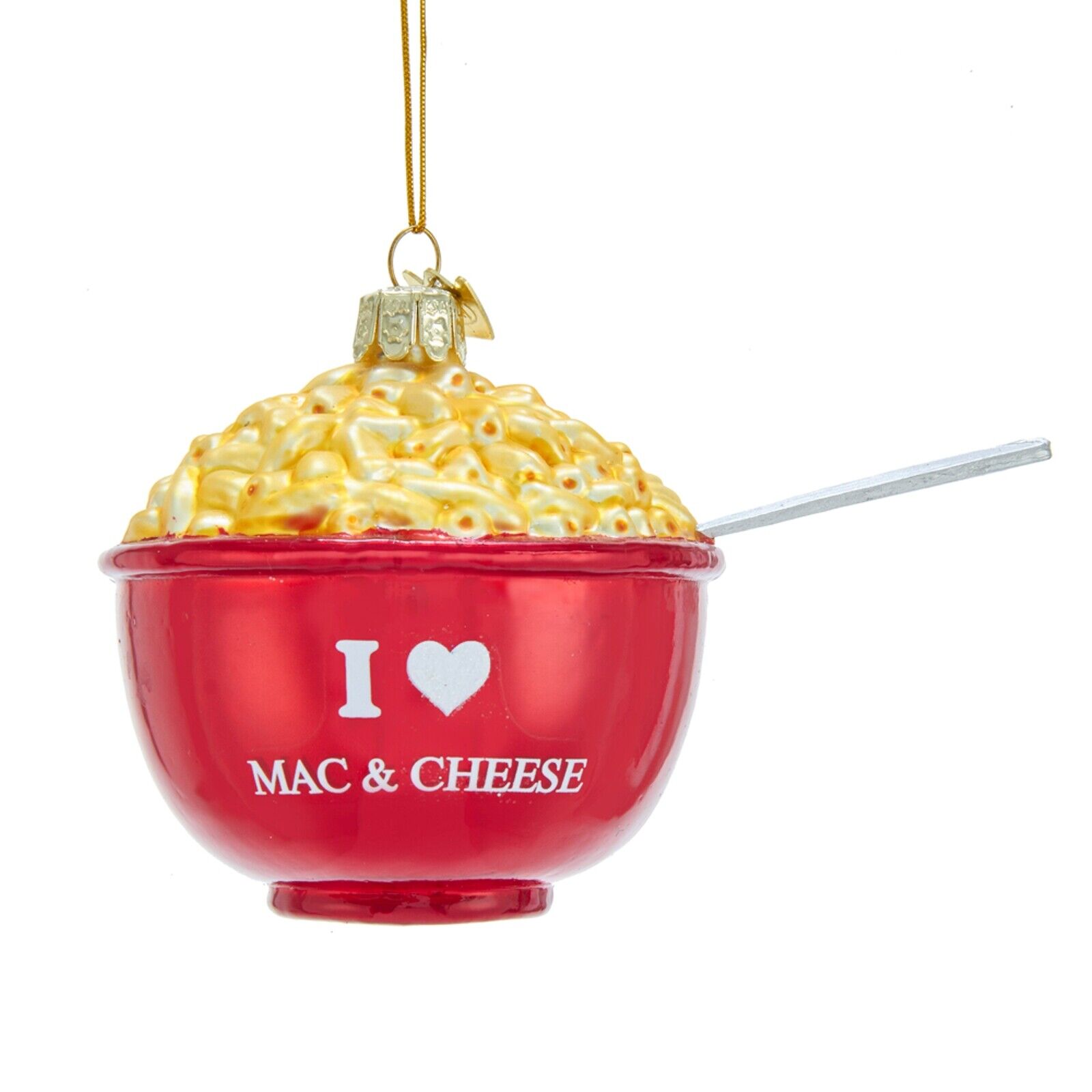 Noble Gems Bowl of Mac and Cheese Christmas Holiday Ornament 4.25 Inches