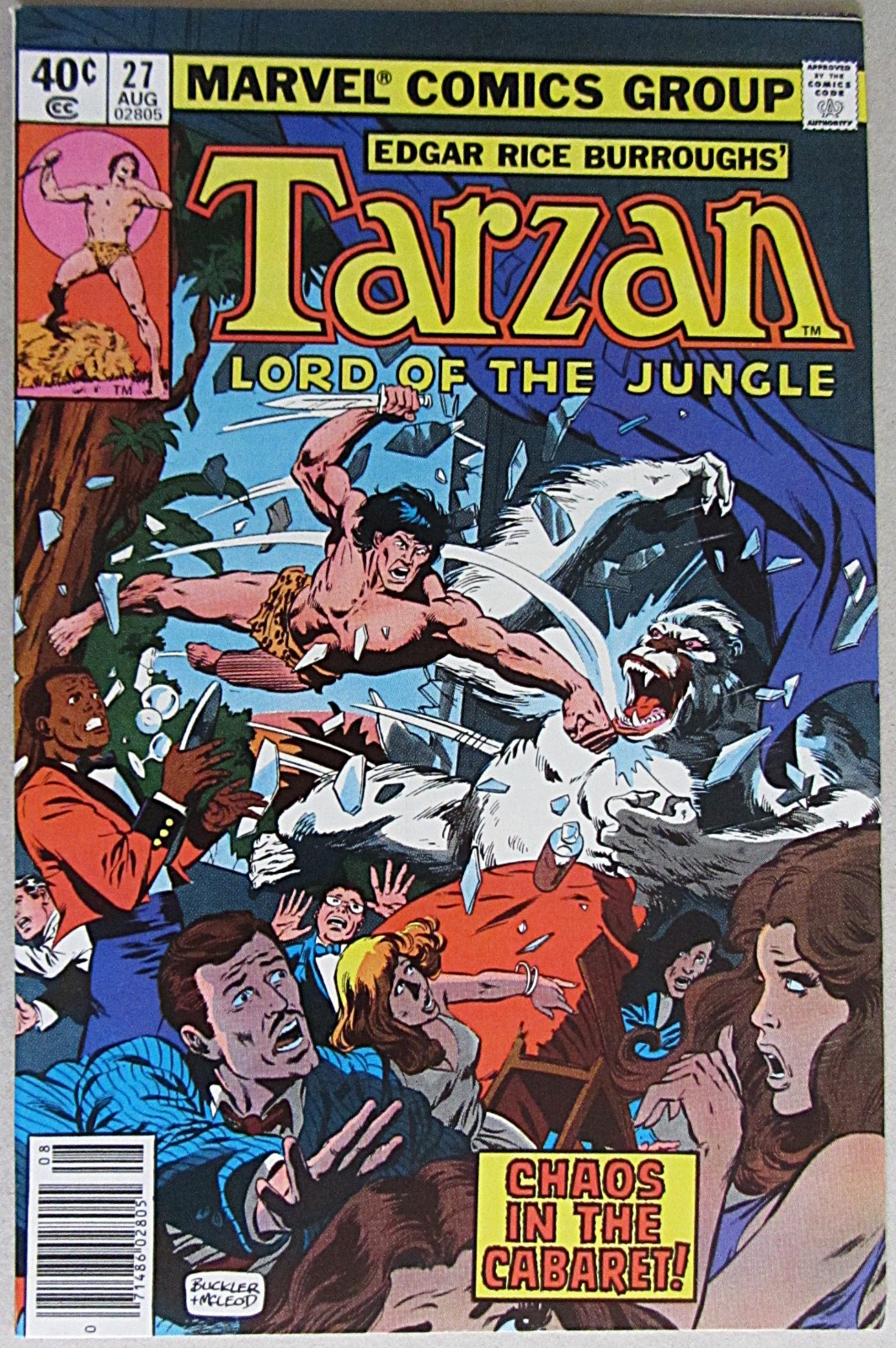 SAL BUSCEMA SIGNED~EDGAR RICE BURROUGHS' TARZAN LORD OF THE JUNGLE~MARVEL #27 SAL BUSCEMA SIGNED~EDGAR RICE BURROUGHS' TARZAN LORD OF THE JUNGLE~MARVEL #27